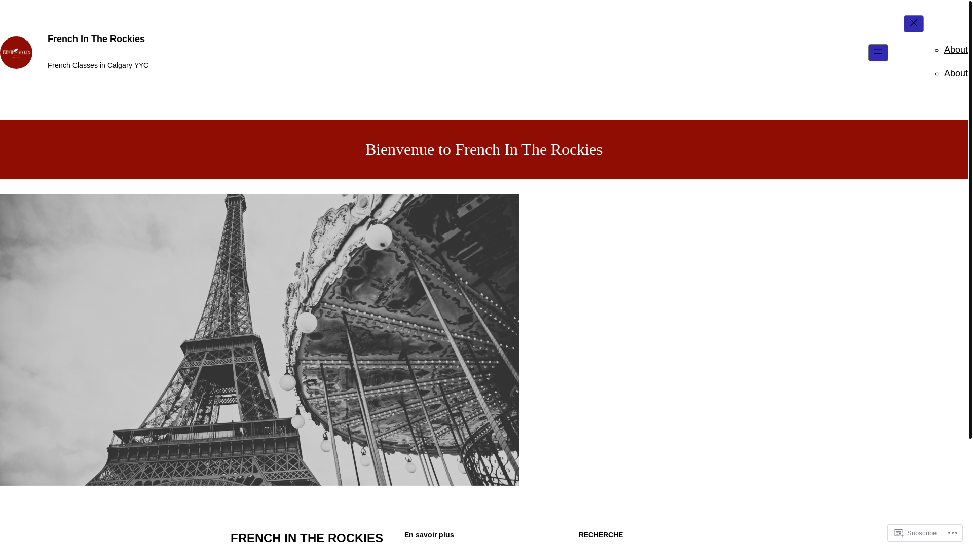 website screenshot of https://frenchintherockies.ca/