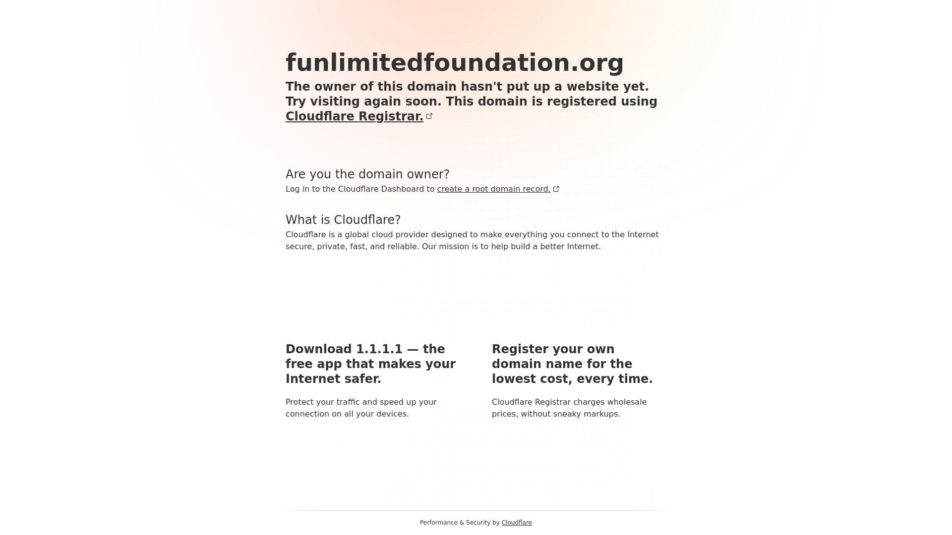 website screenshot of https://funlimitedfoundation.org