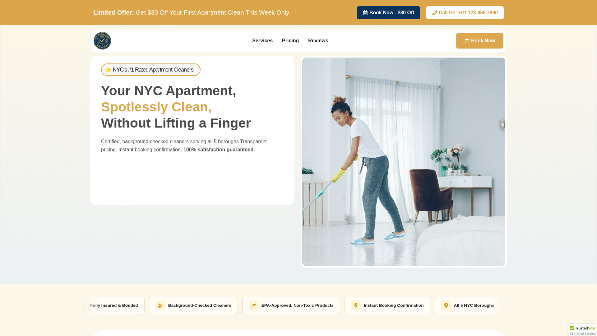 website screenshot of https://certifiedcleanersny.com
