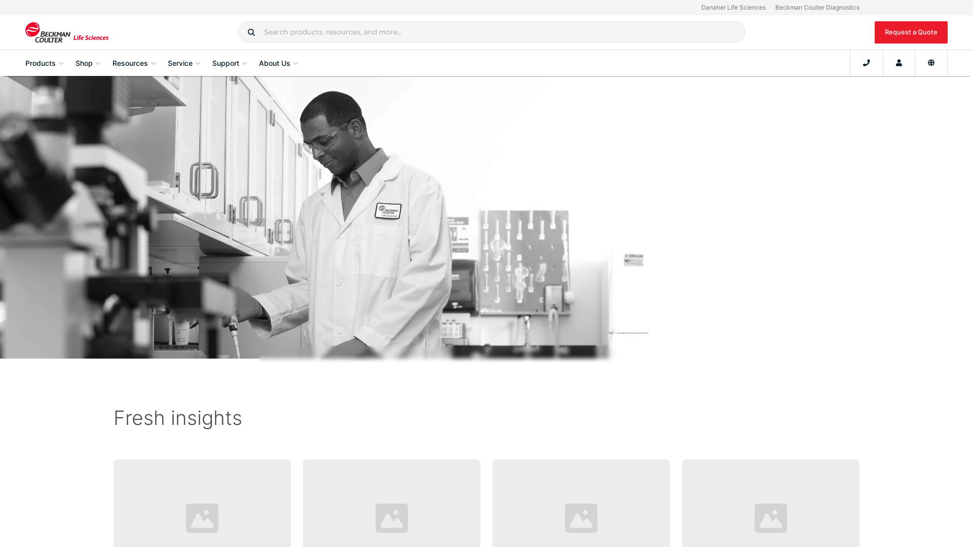 website screenshot of https://outreachbeckman.com/