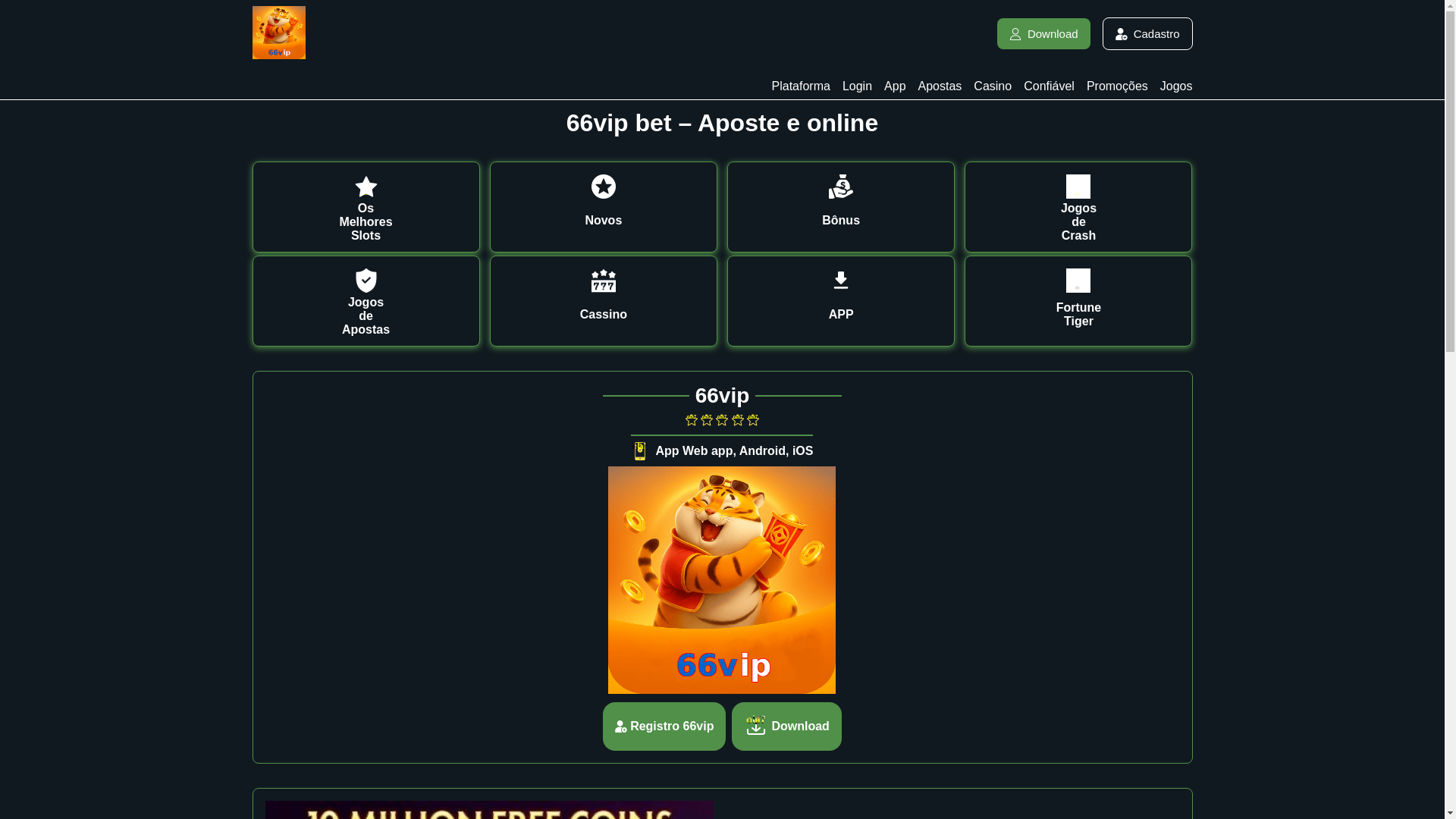 website screenshot of https://66vip-casino.com/