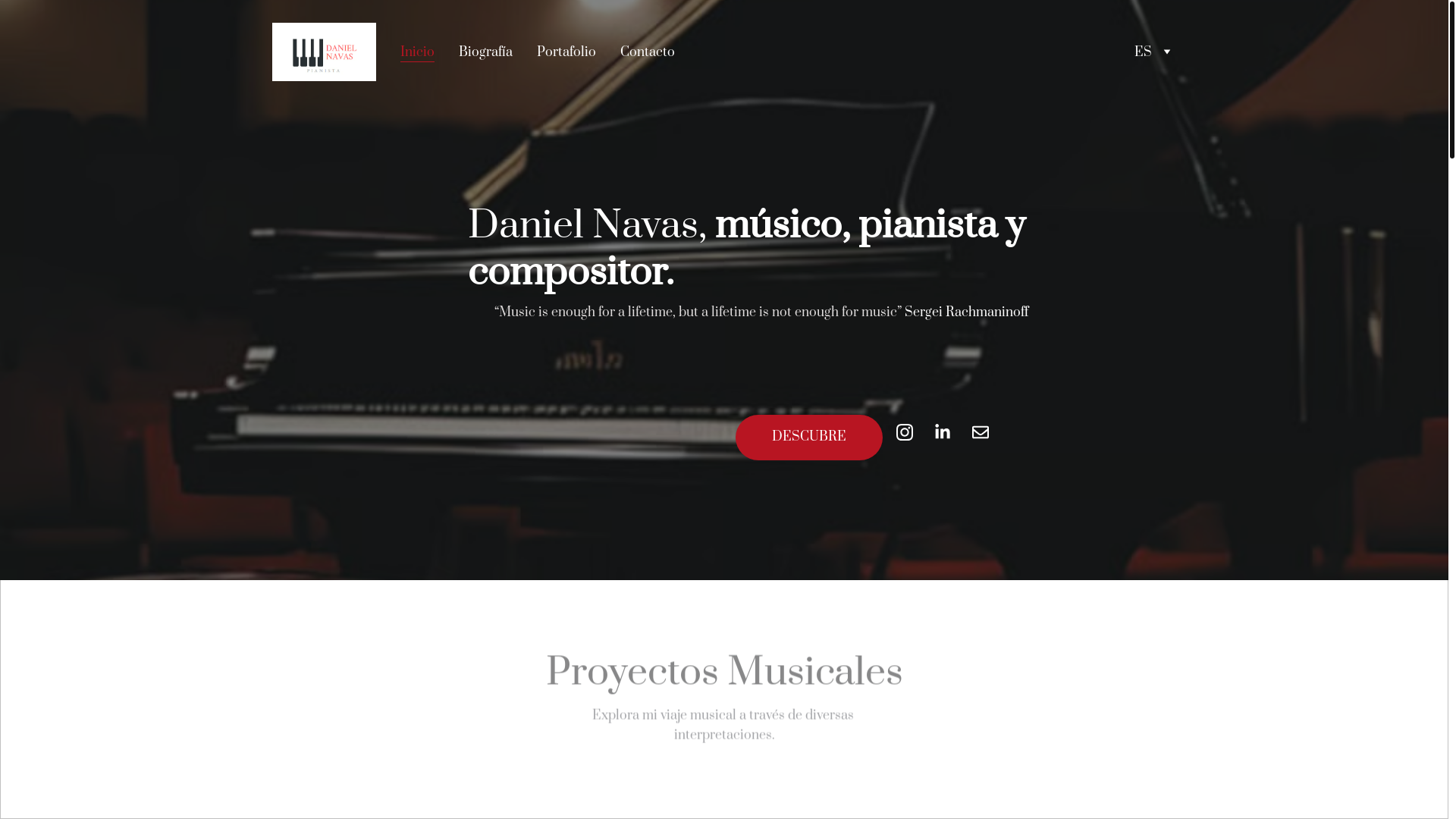 website screenshot of https://danielnavas.art/