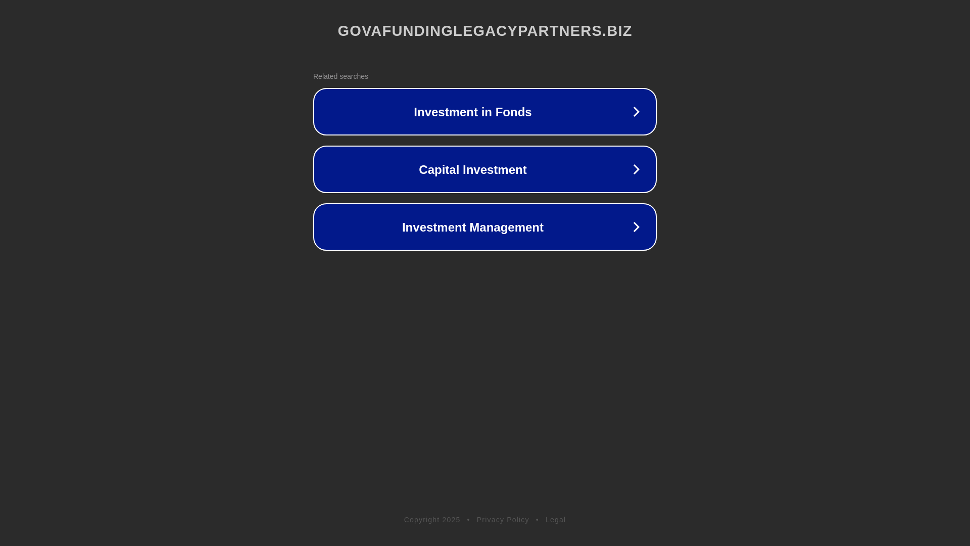 website screenshot of https://govafundinglegacypartners.biz/