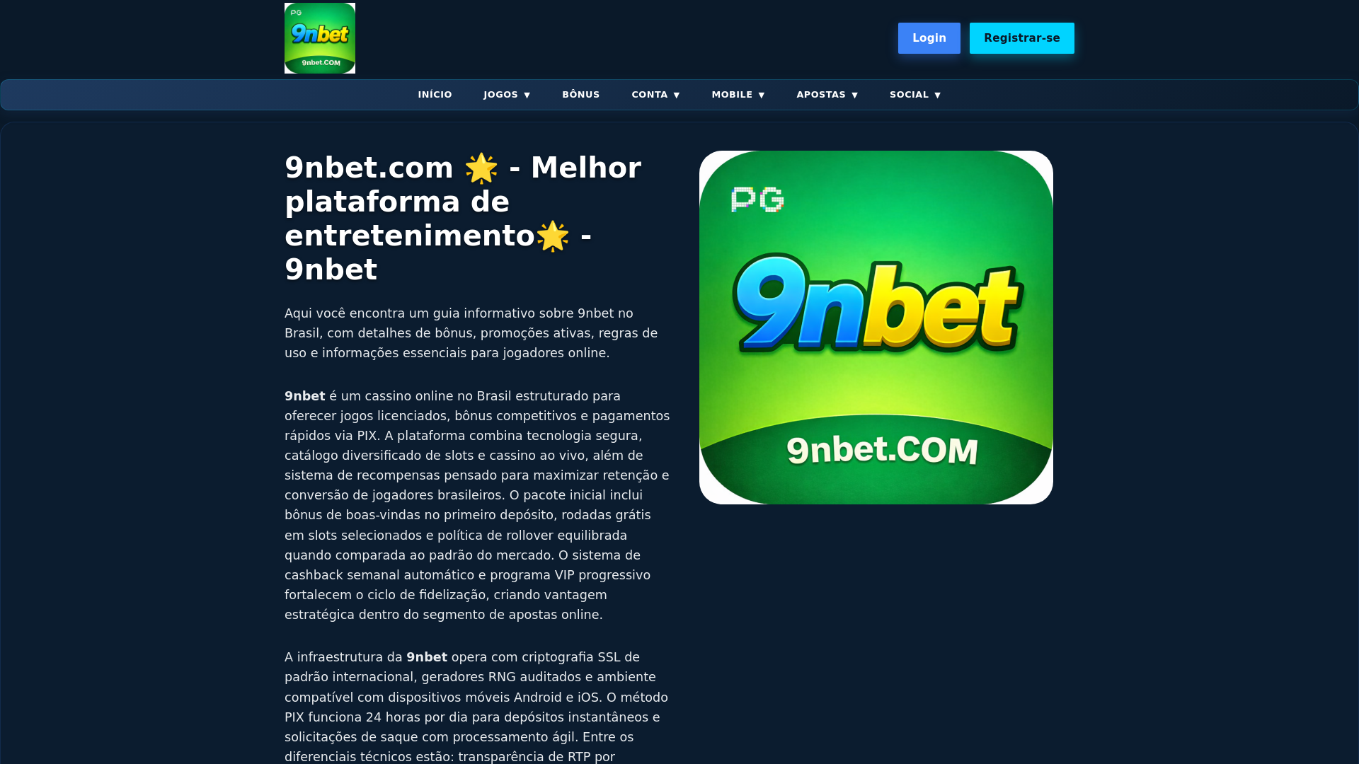 website screenshot of https://9nbetin.com
