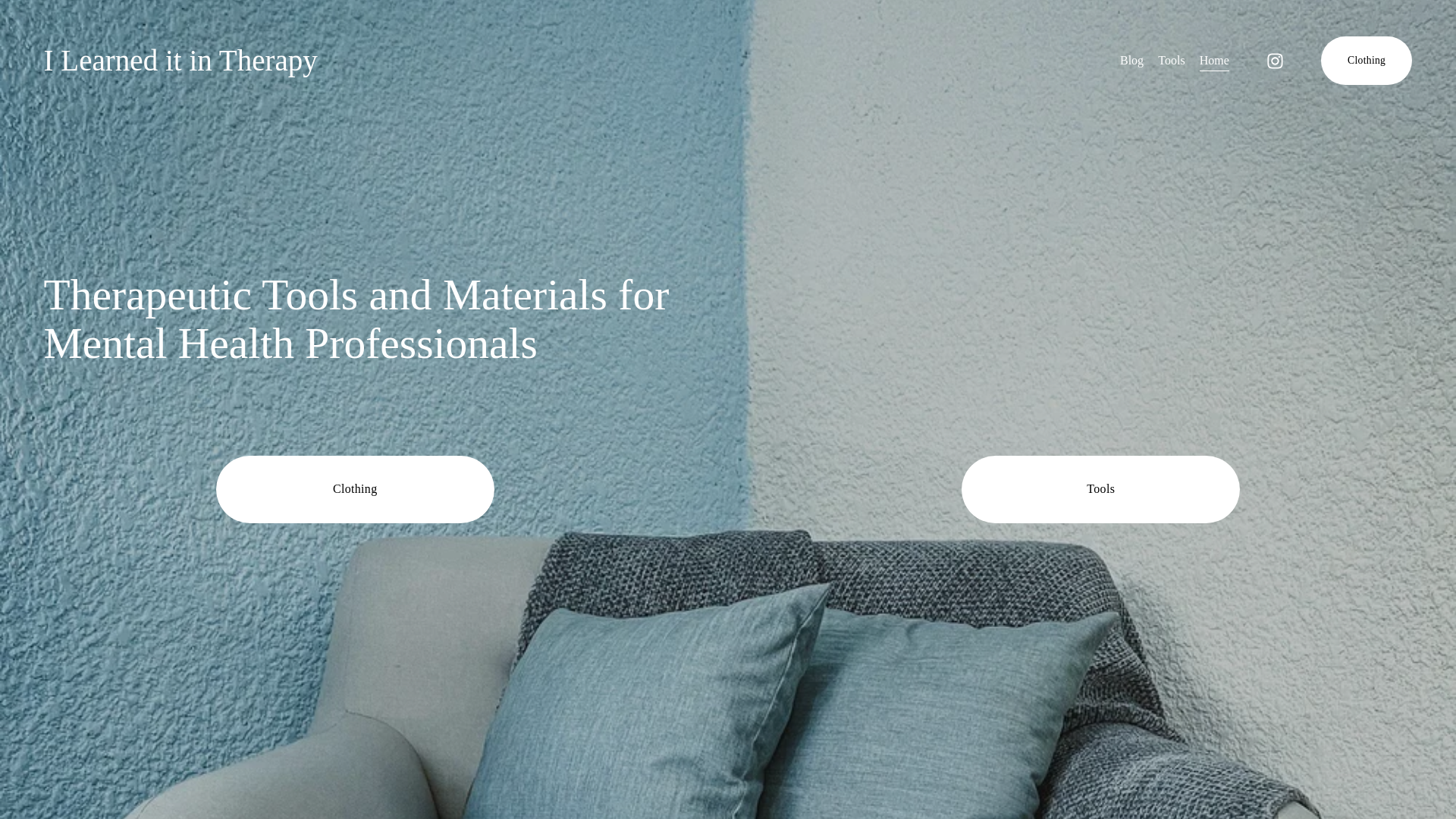 website screenshot of https://ilearneditintherapy.com