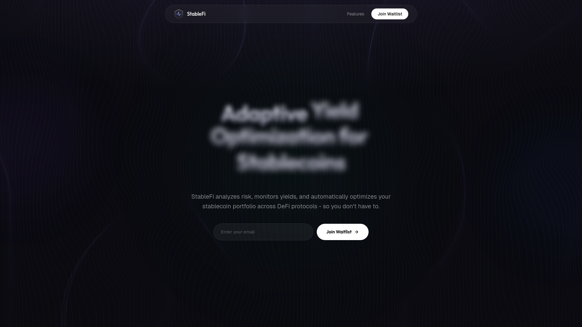 website screenshot of https://stable-fi.app