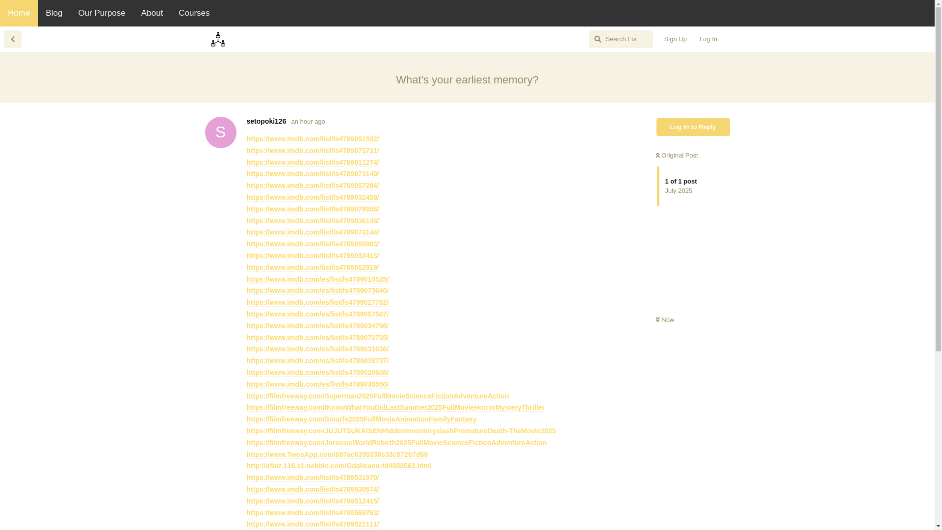 website screenshot of https://cloudhound.flarum.cloud/d/42292-whats-your-earliest-memory