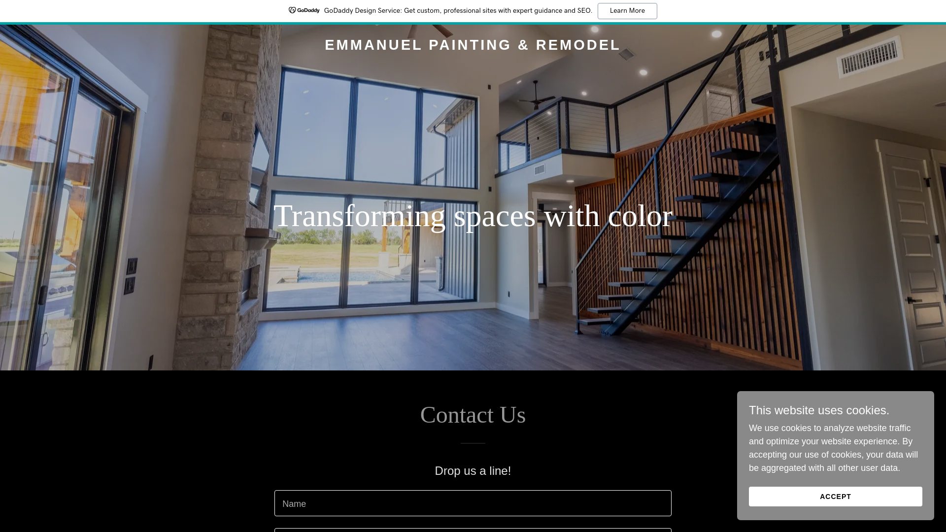 website screenshot of https://emmanuelpaintingremodel.com/