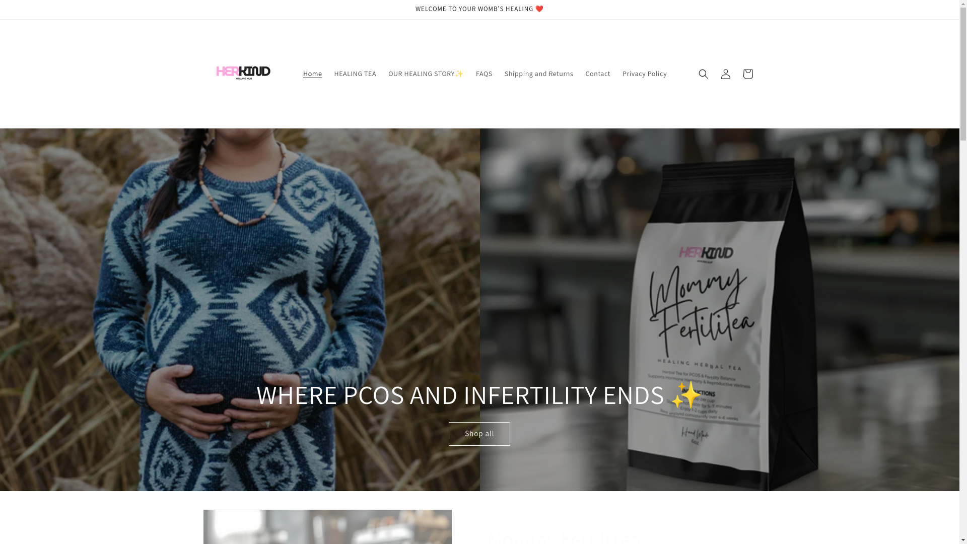 website screenshot of https://herkindhealing.com/
