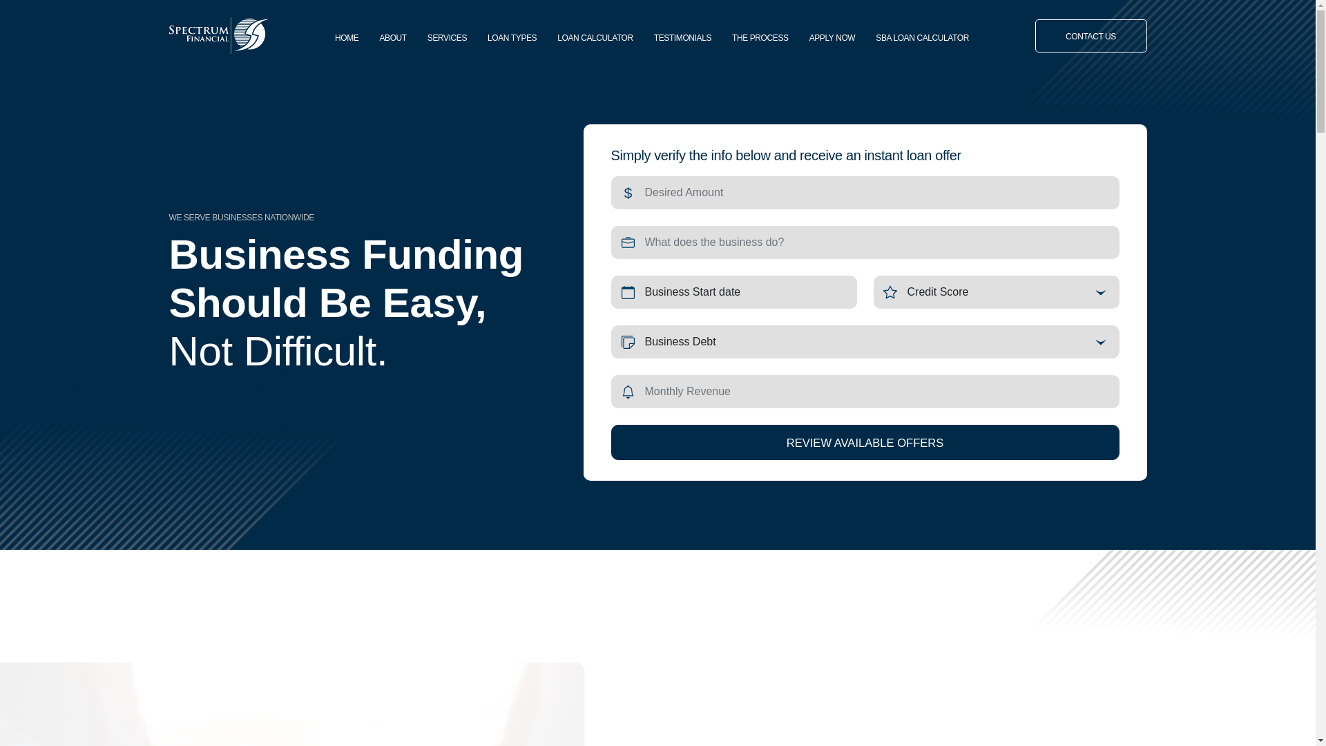website screenshot of https://spectrumsbaloanschoose.com/