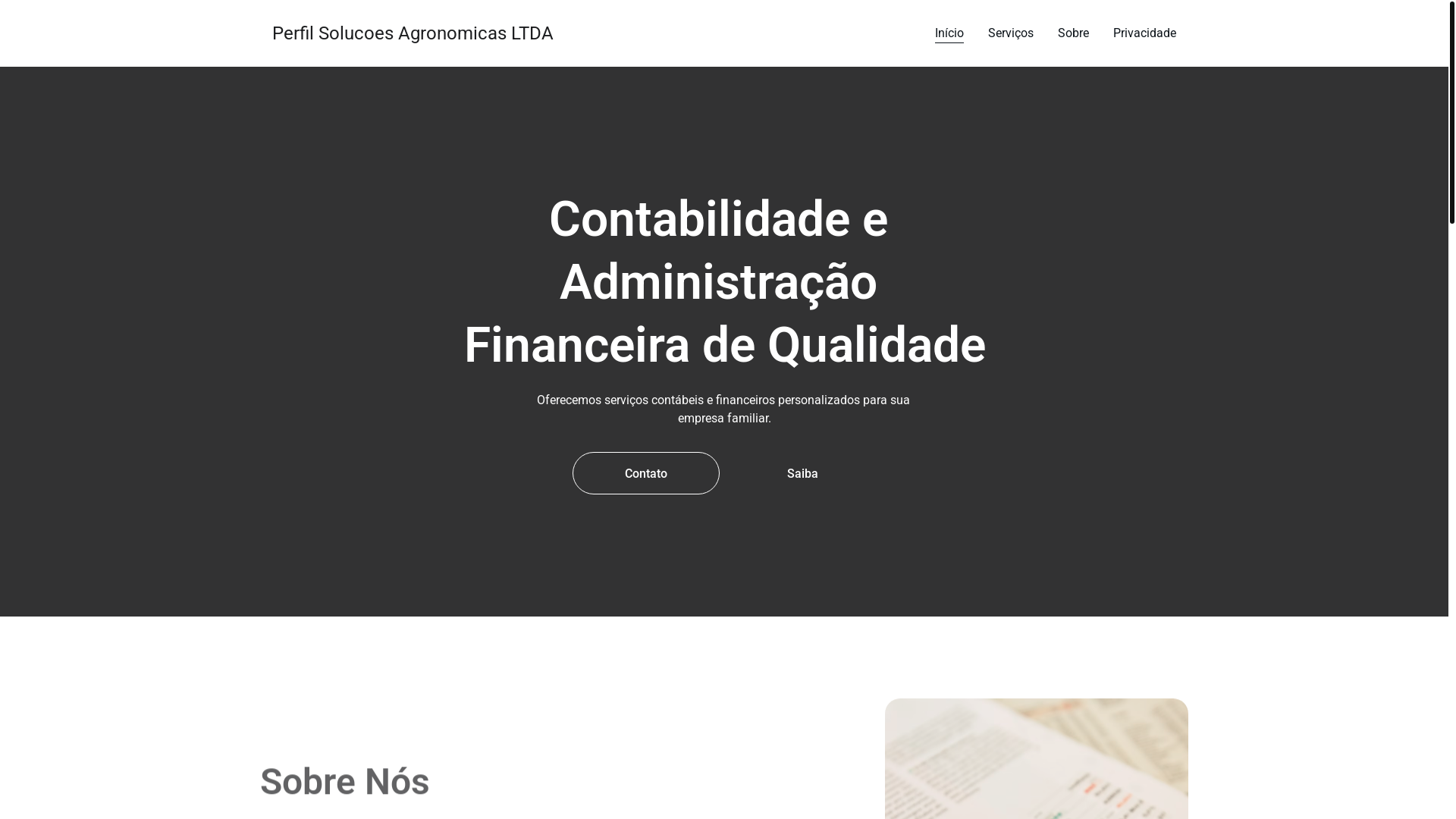 website screenshot of https://perfilsolucoesagronomicasltda.shop/