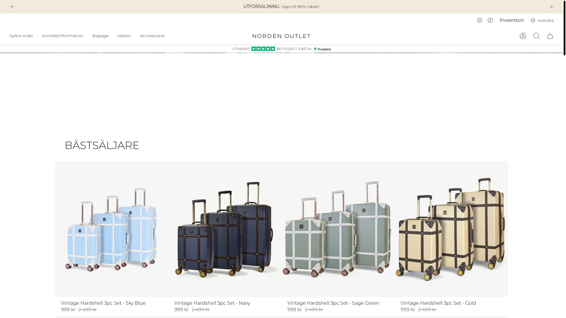 website screenshot of https://nordenoutlets.com/