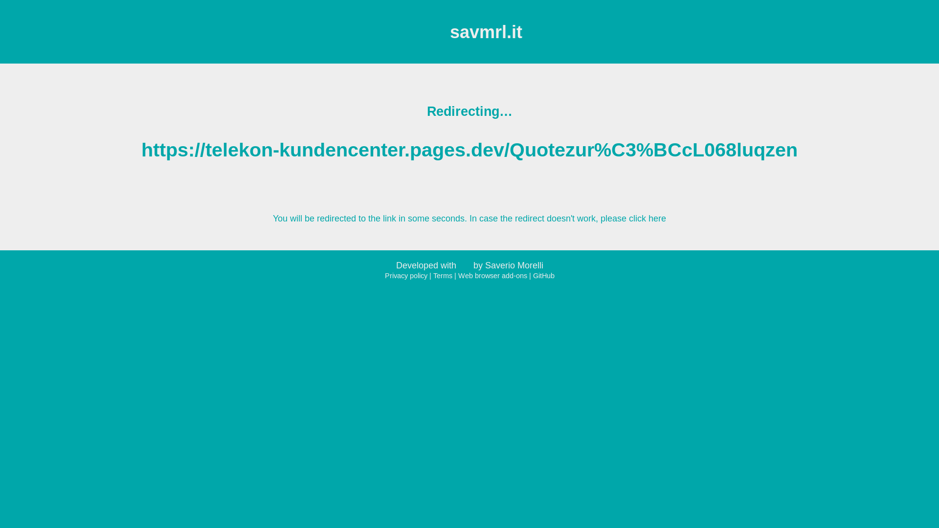 website screenshot of https://savmrl.it/r/TeVZD