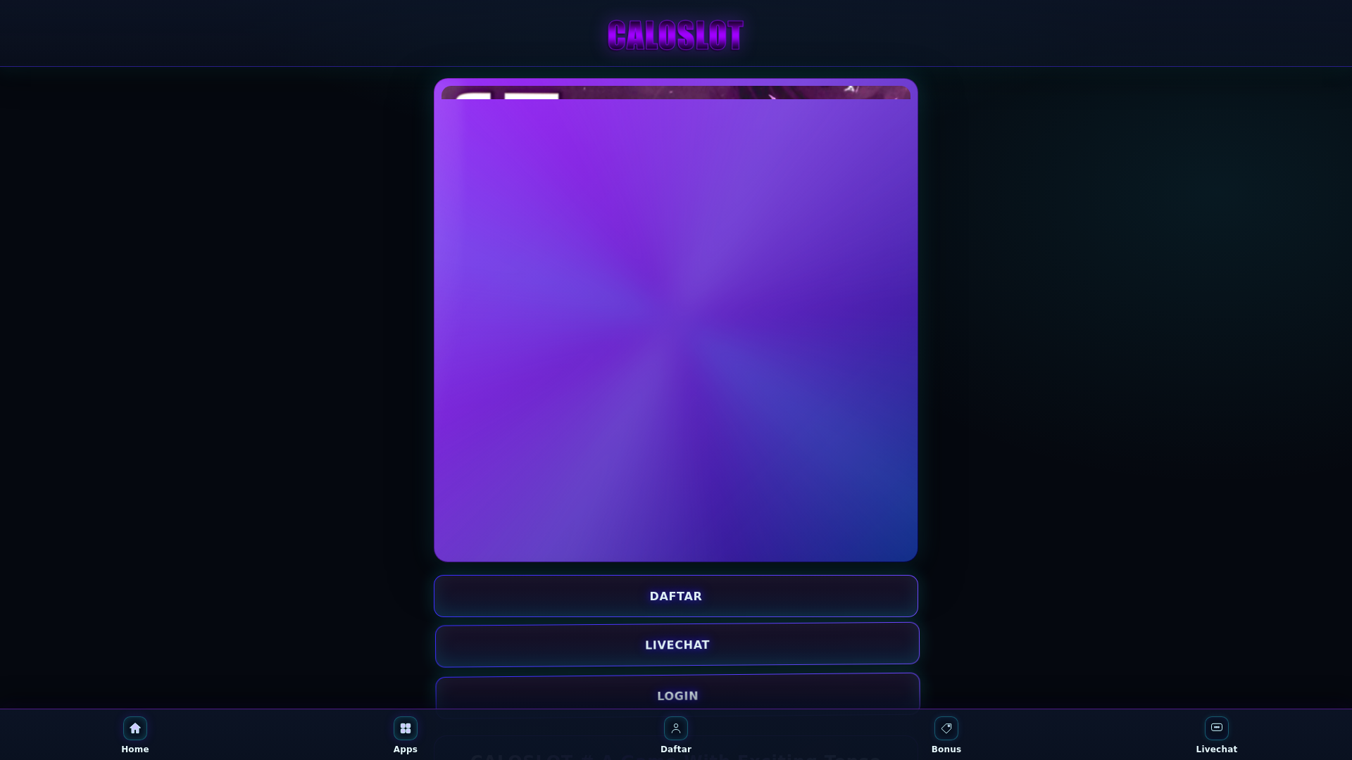 website screenshot of https://caloslotnet.pages.dev/