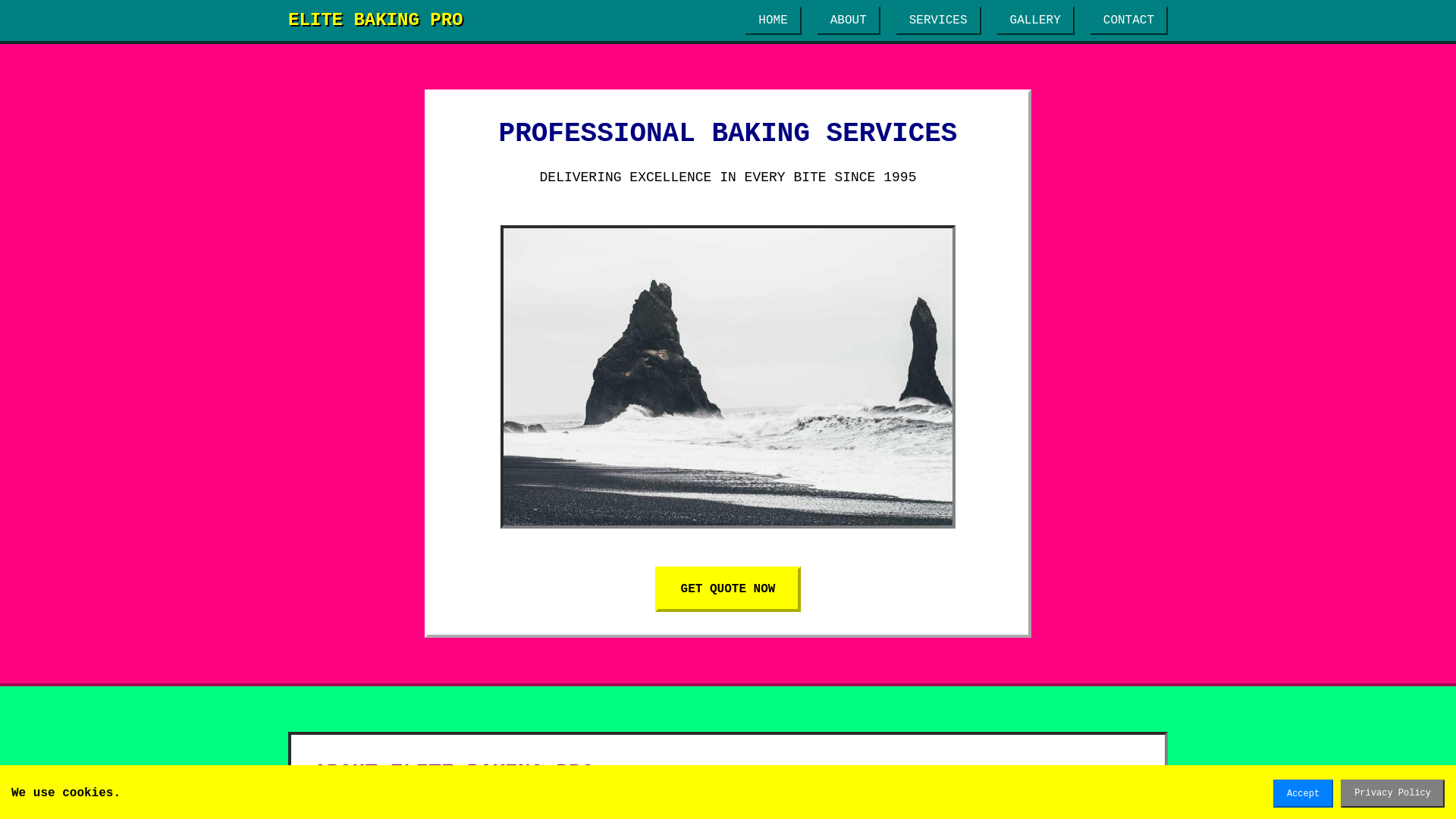 website screenshot of https://elitebakingpro.xyz