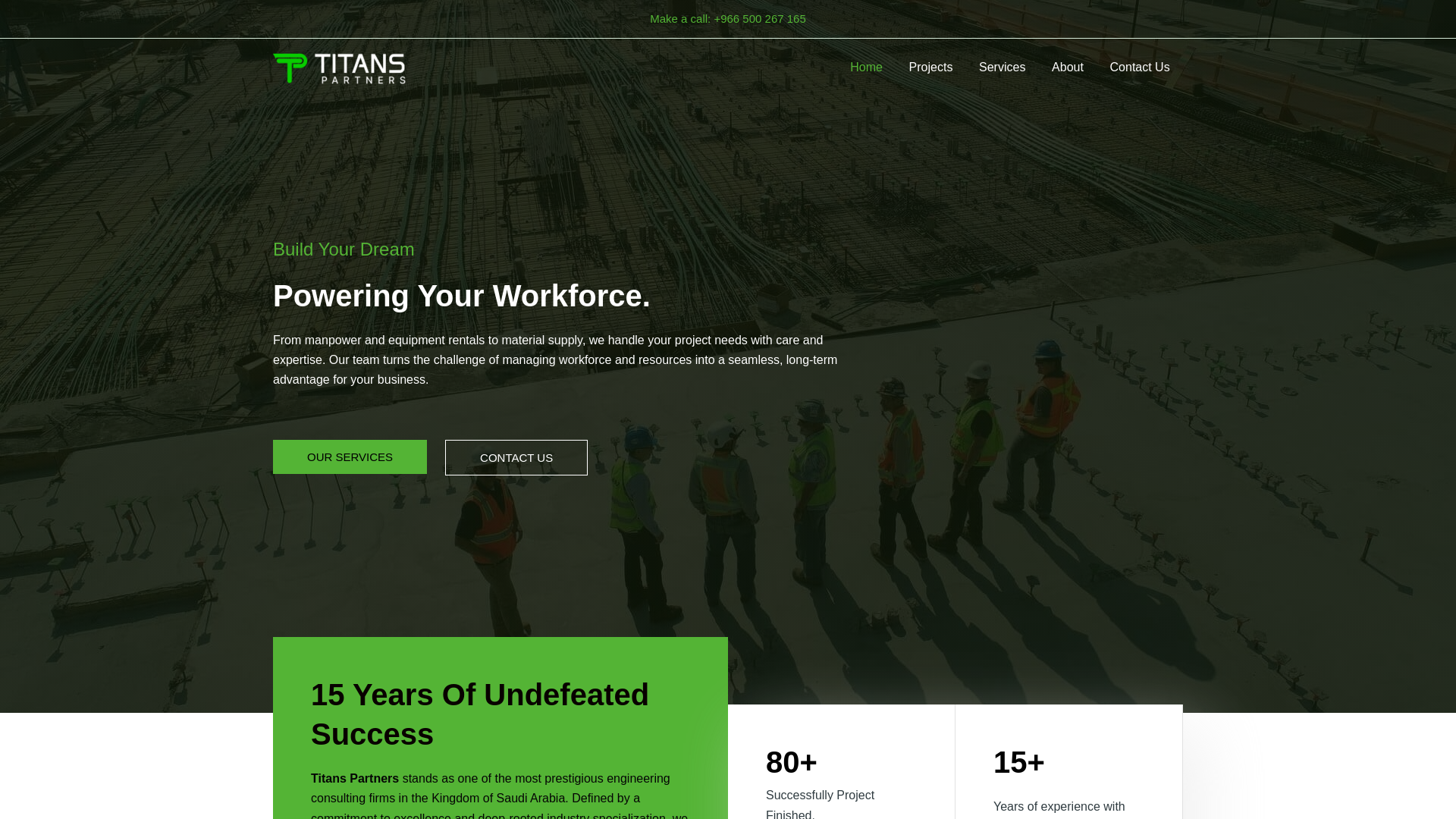 website screenshot of https://titanpartnerscompany.com/