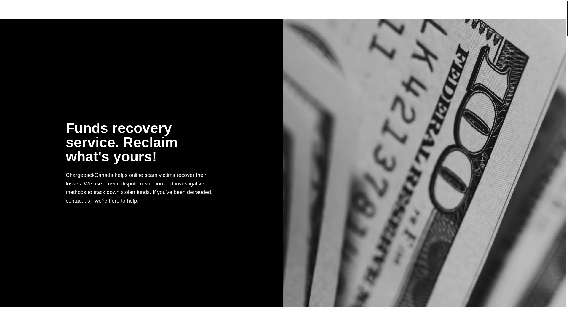website screenshot of https://chargebackcanada.com/