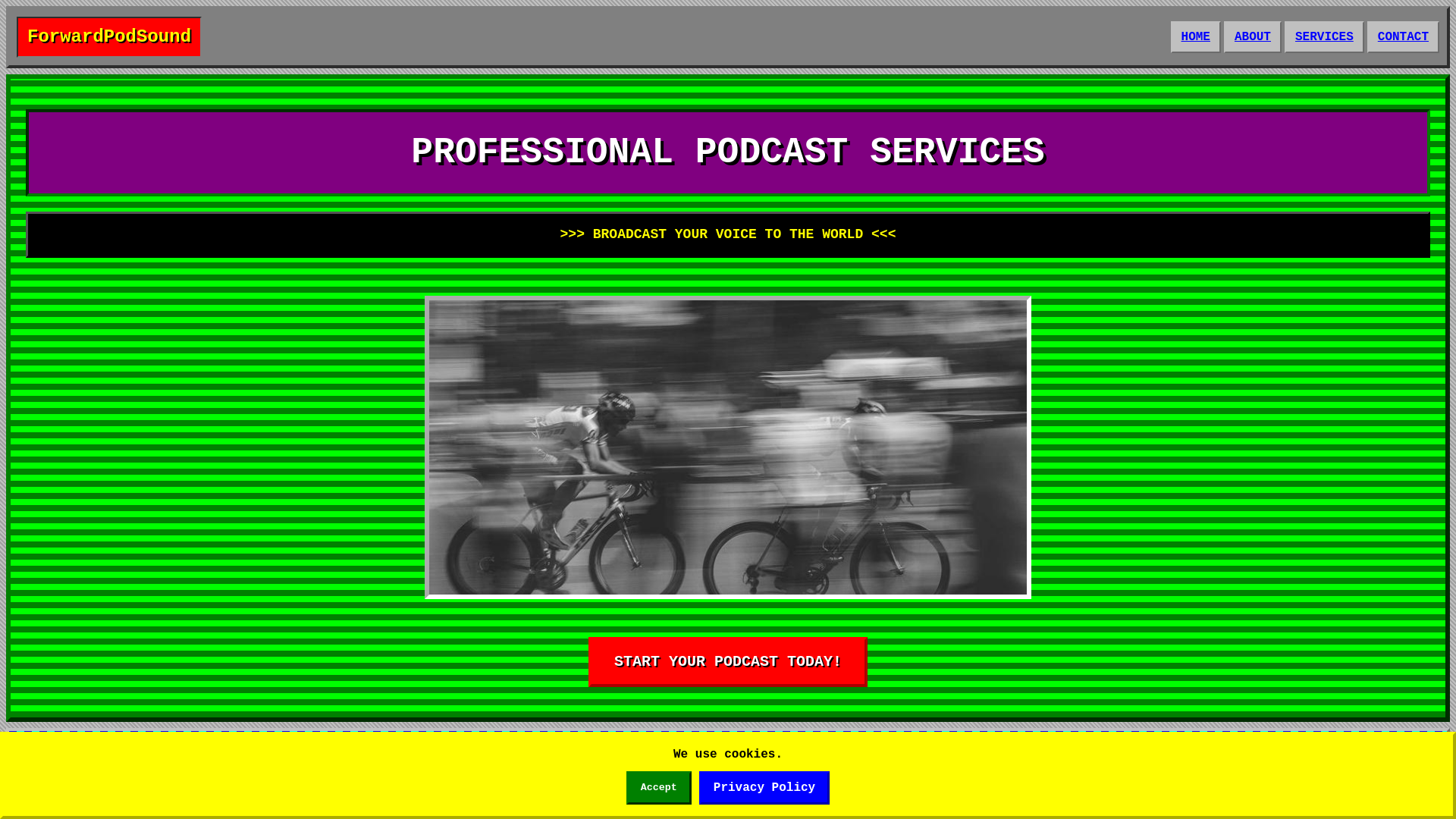 website screenshot of https://forwardpodsound.click/