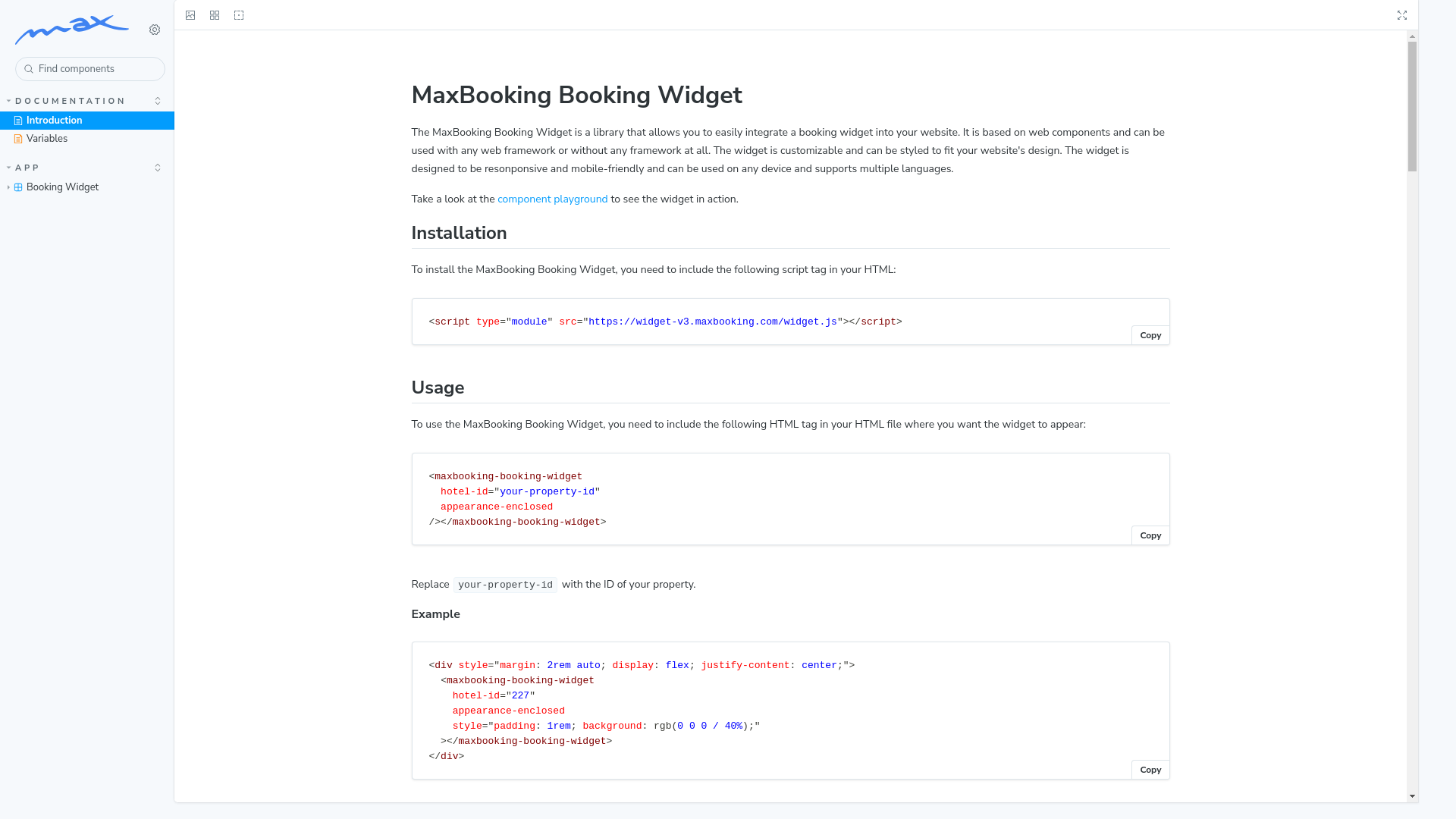website screenshot of https://maxbooking-booking-widget-v3-dev.pages.dev/