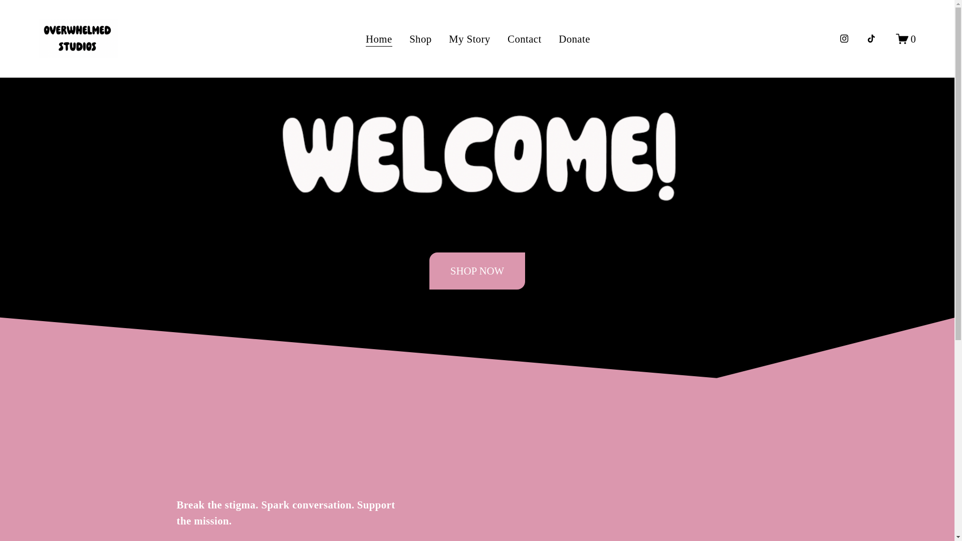 website screenshot of https://overwhelmedstudios.com/