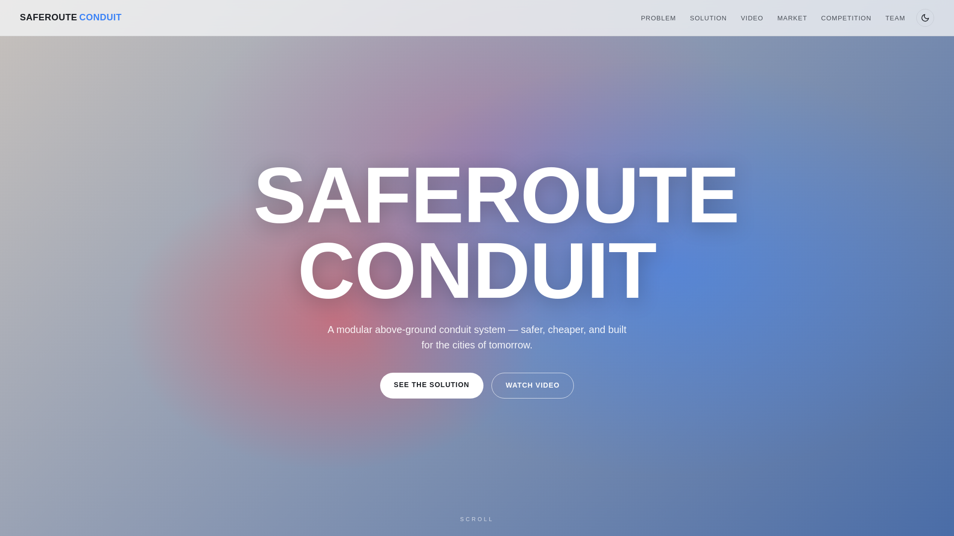 website screenshot of https://saferouteconduit.org/