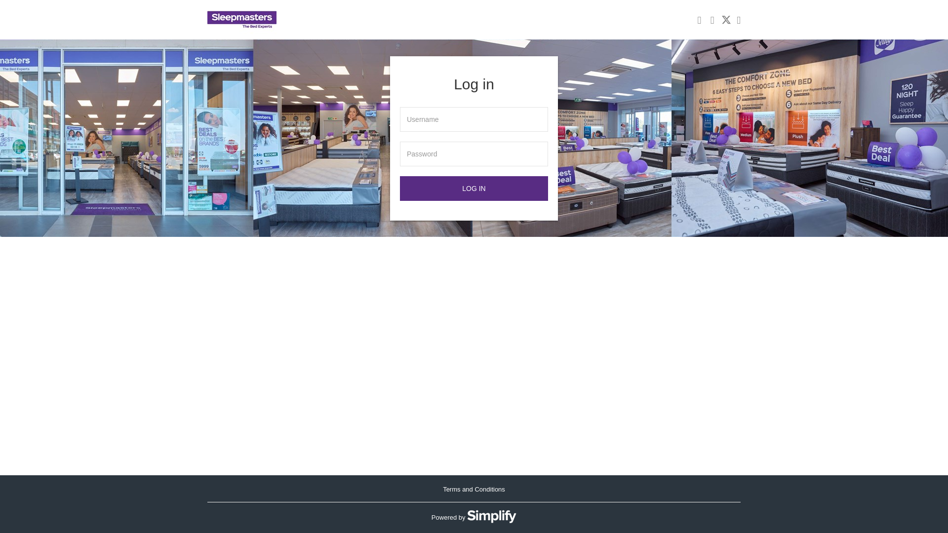 website screenshot of https://sleepmasters-employee.simplify.hr