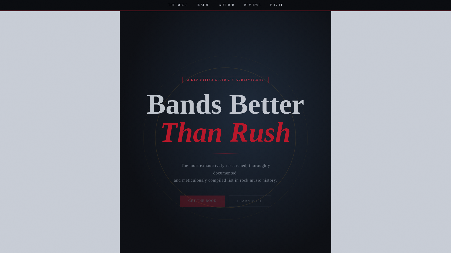 website screenshot of https://bandsbetterthanrushbook.com