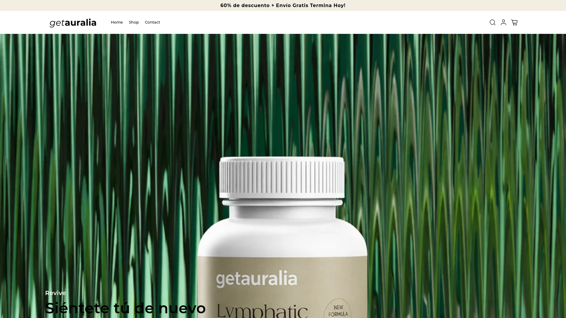 website screenshot of https://getauralia.shop/