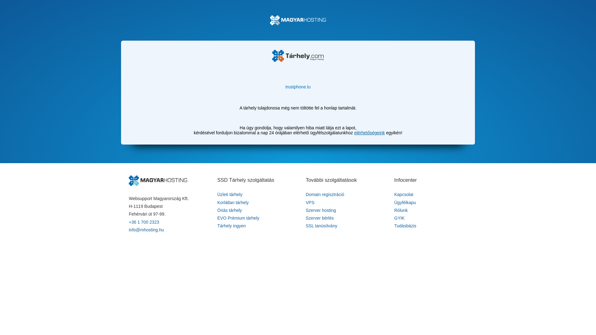 website screenshot of https://trustphone.lu/