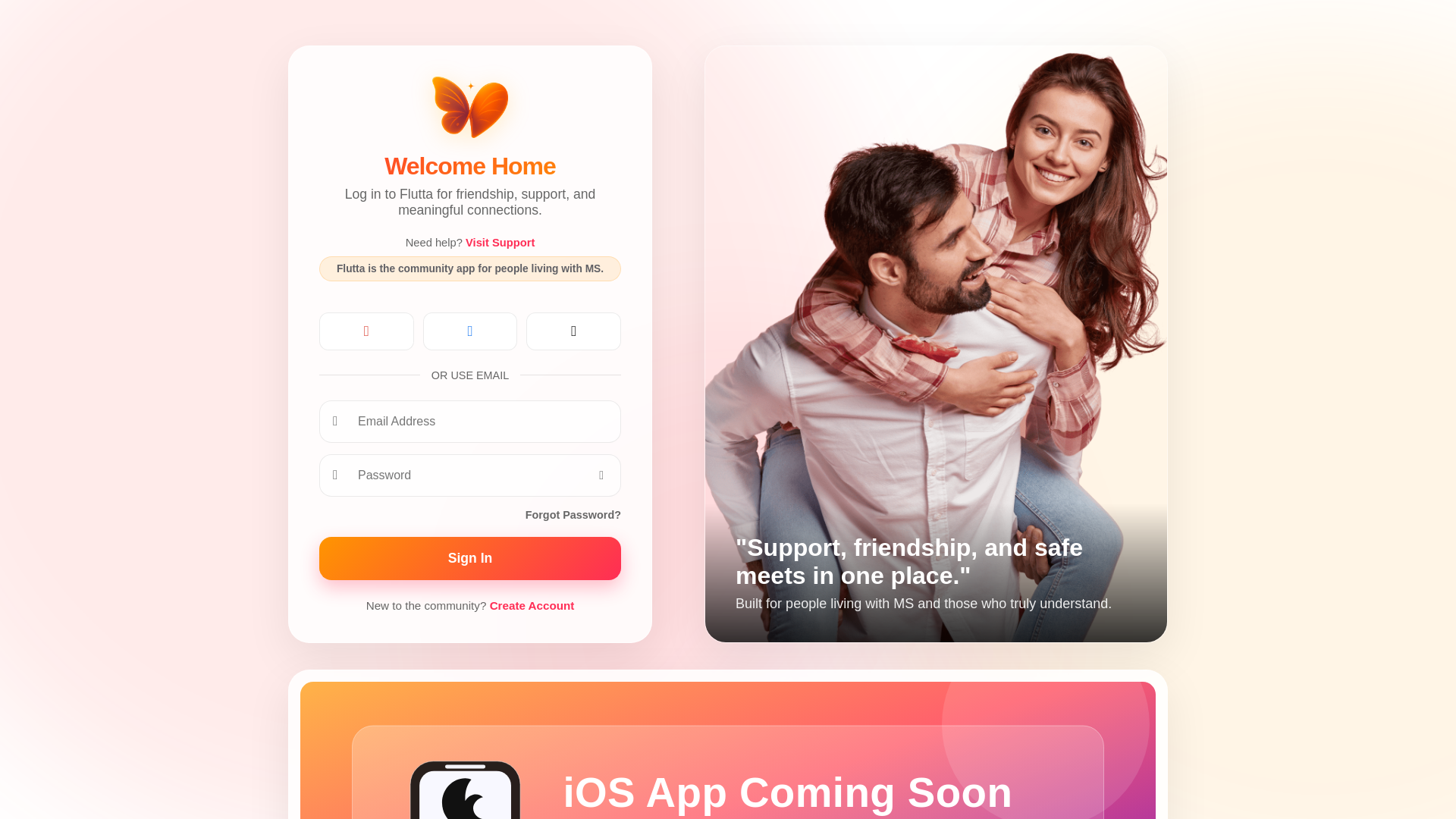 website screenshot of https://flutta.ms/
