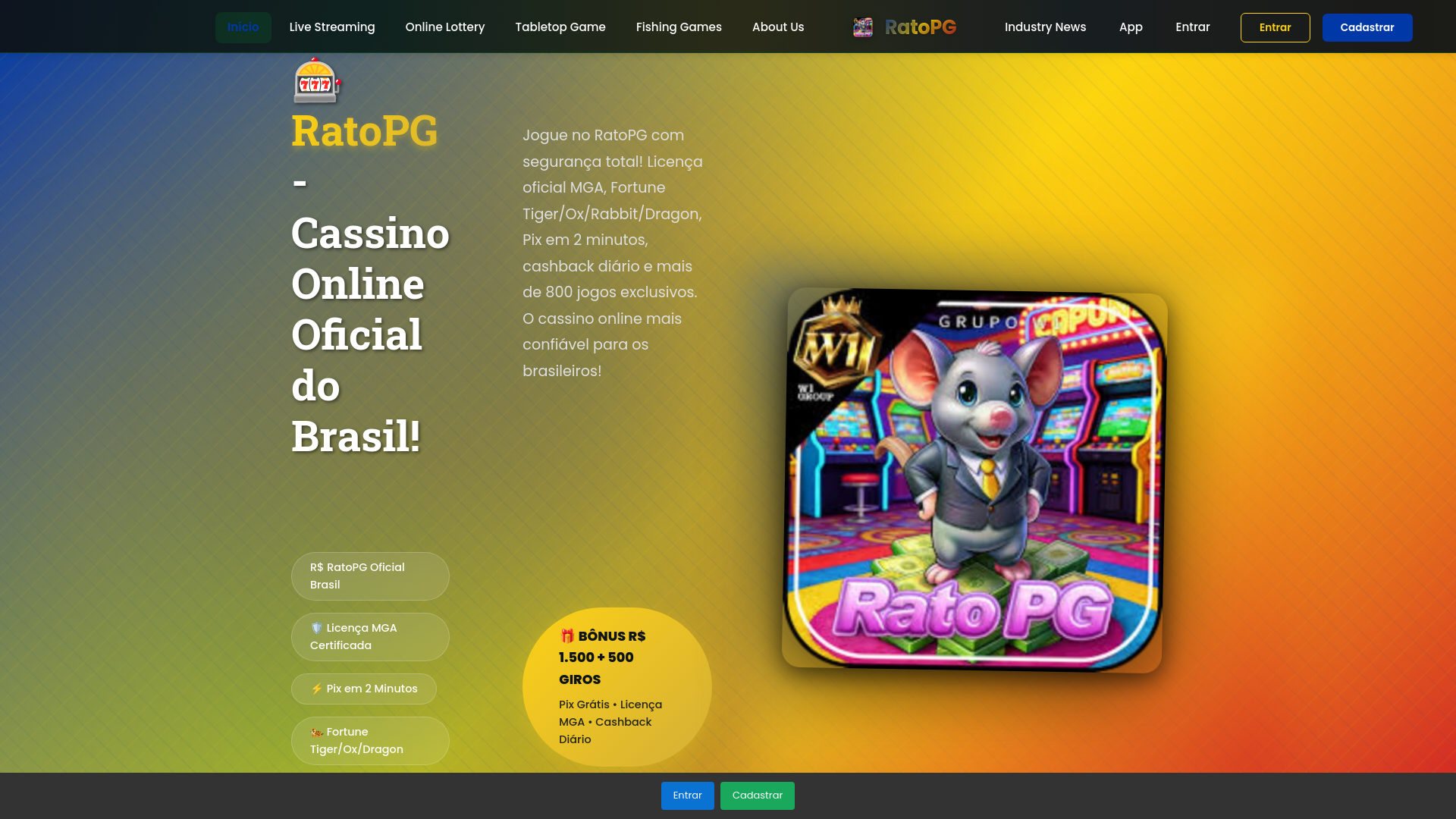 website screenshot of https://ratopglink.com/