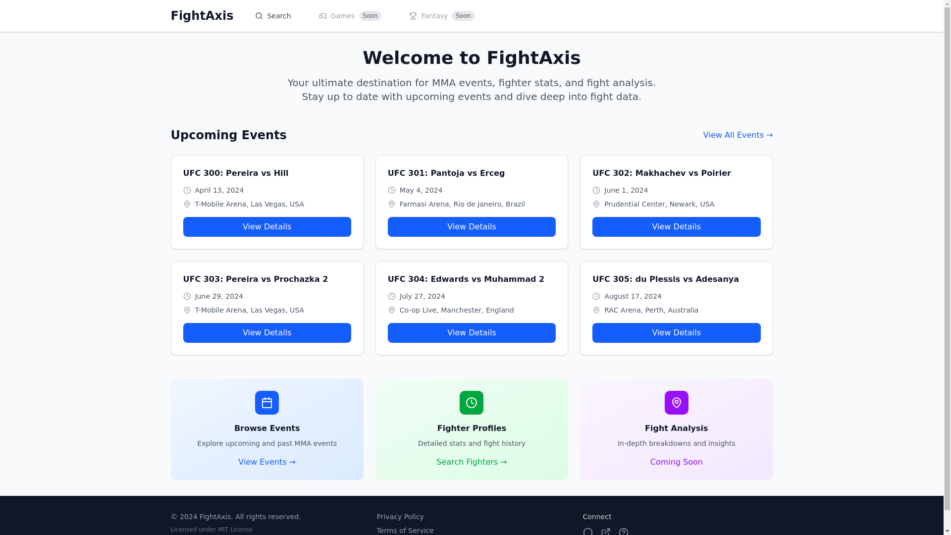 website screenshot of https://fight-axis.pages.dev/