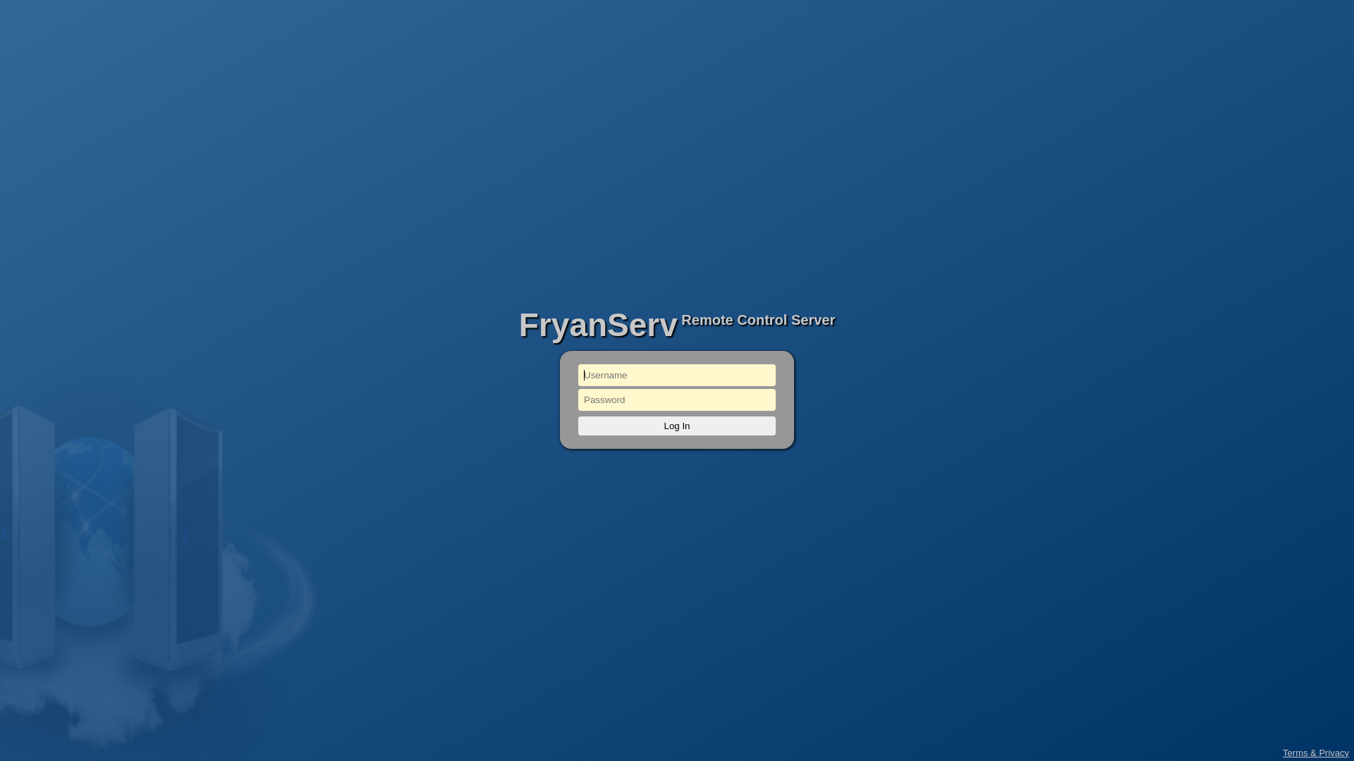 website screenshot of https://meshcentral.fryanserv.ru
