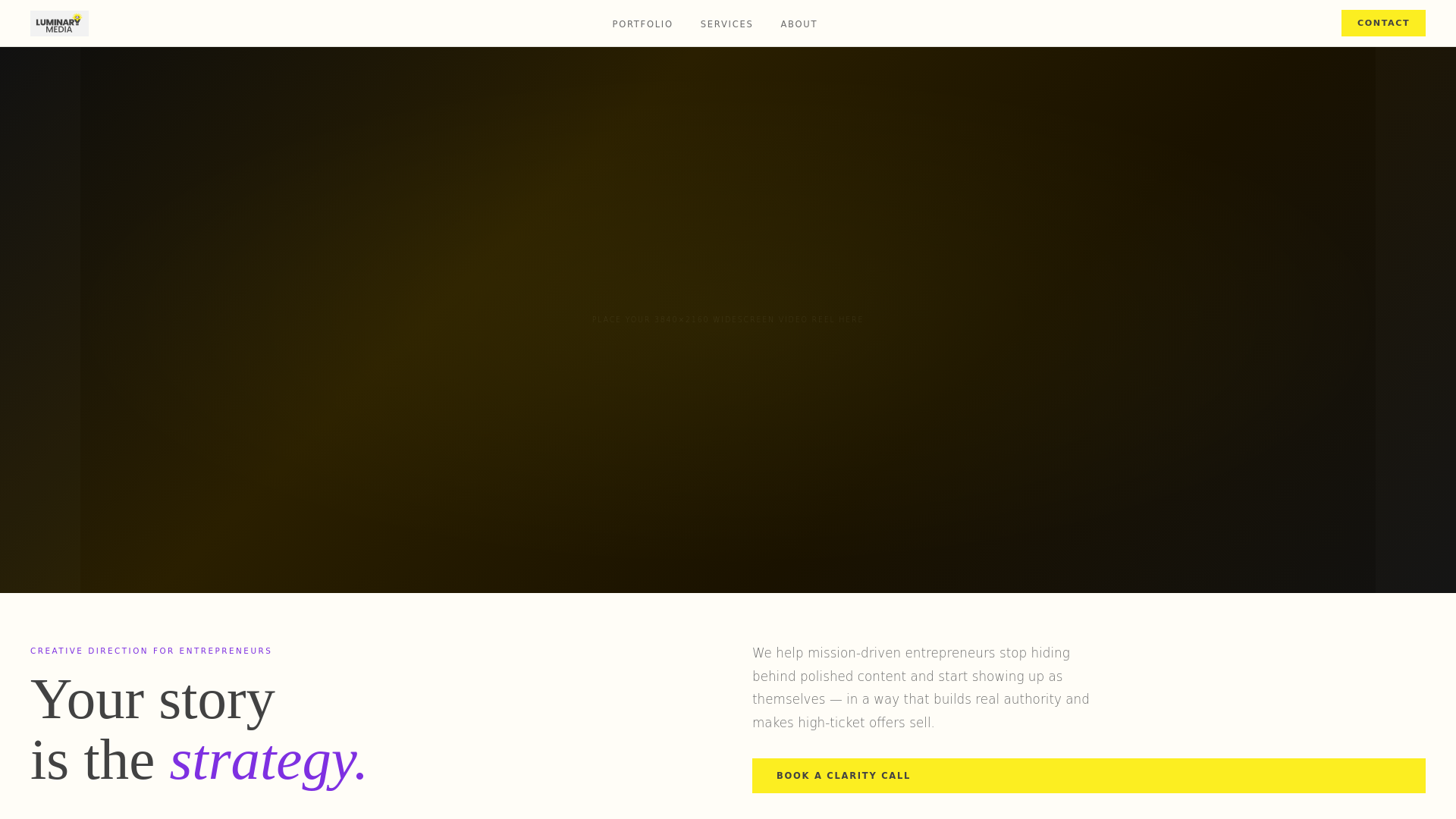 website screenshot of https://luminarymedia.pages.dev/