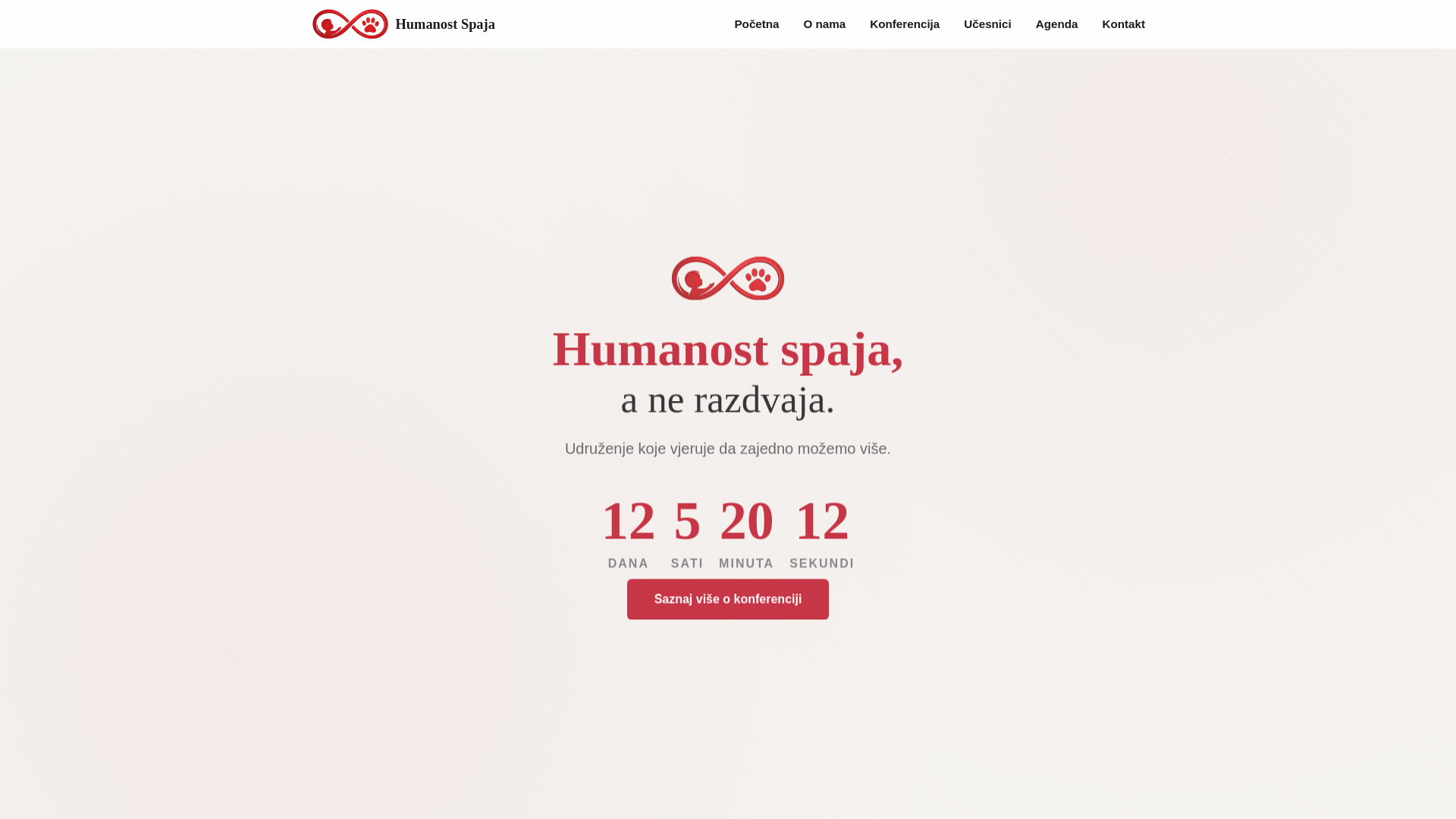 website screenshot of https://humanostspaja.org/