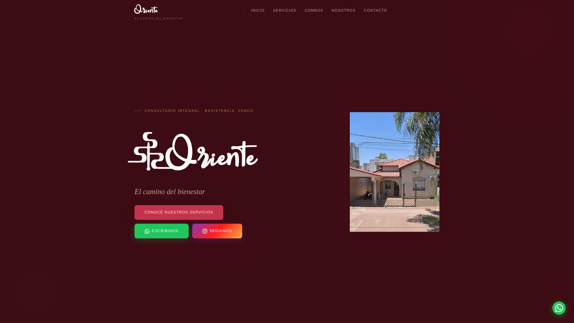 website screenshot of https://orientercia.com.ar