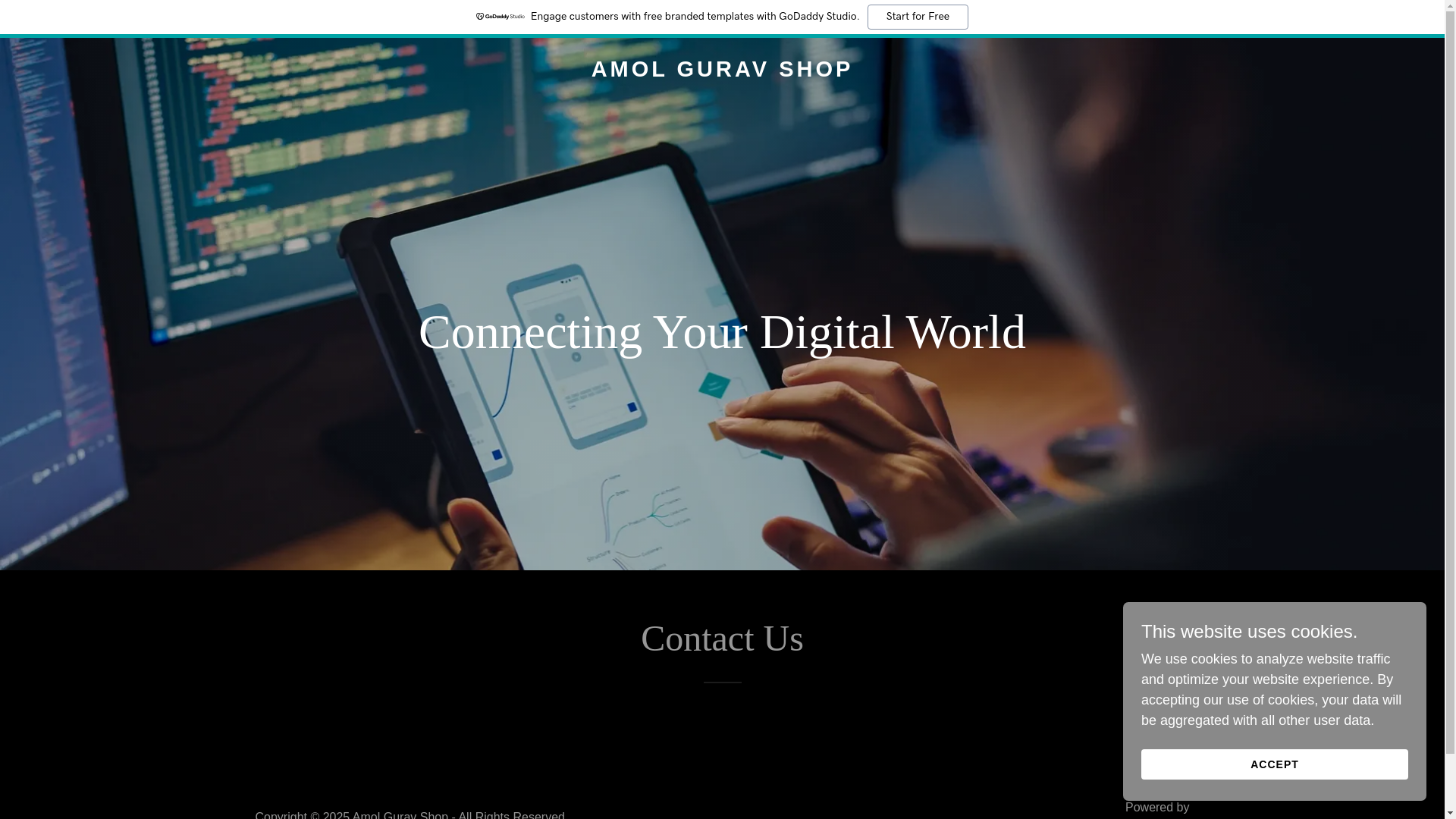 website screenshot of https://amolgurav.shop/