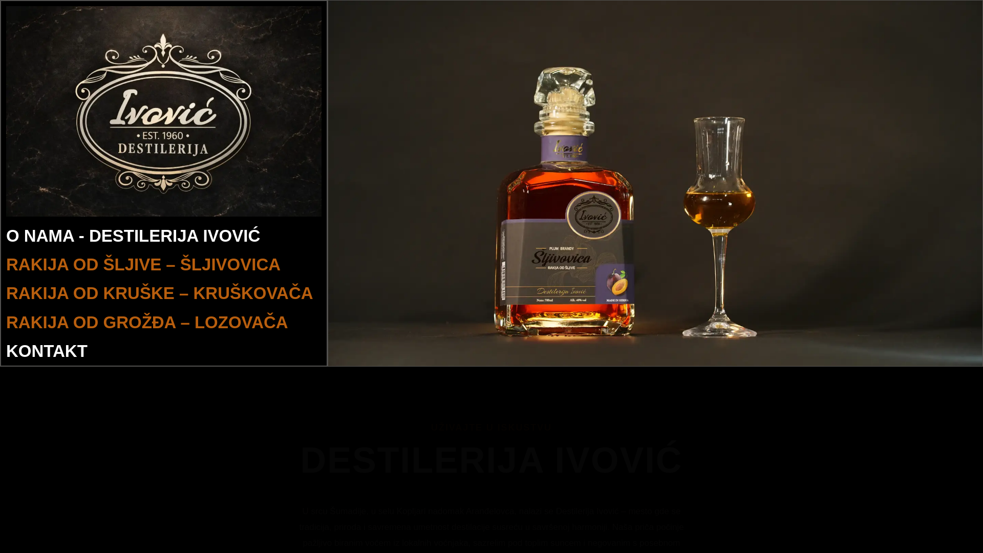 website screenshot of https://destilerijaivovic.rs