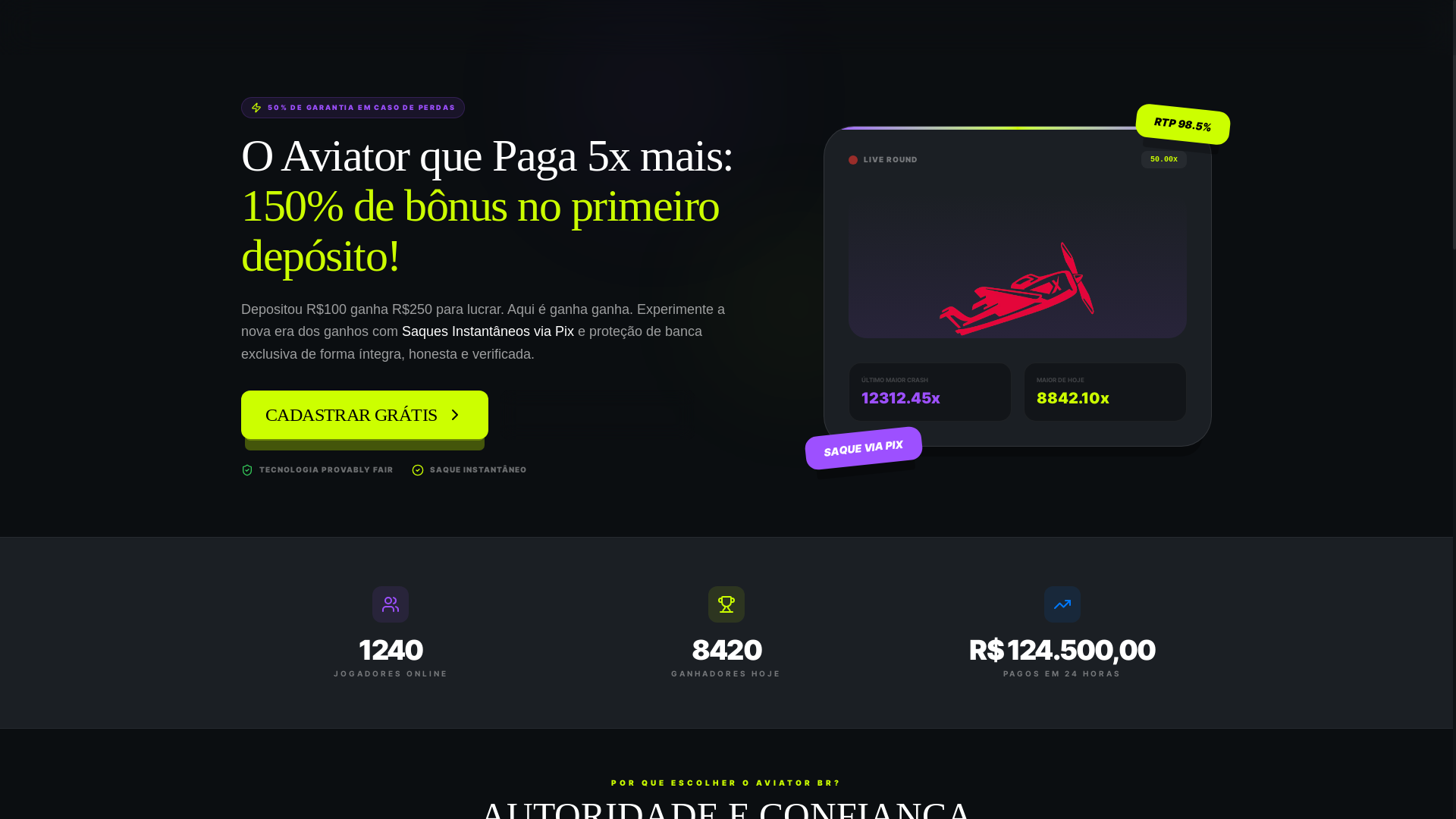 website screenshot of https://aviatorbr.bet/