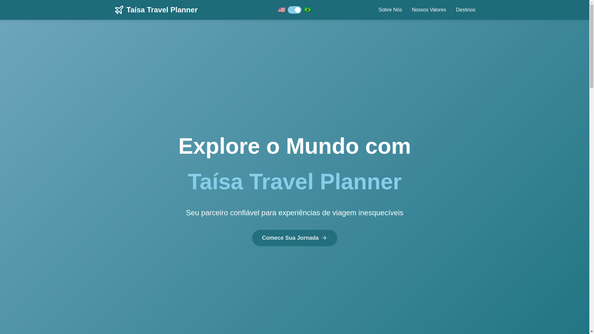website screenshot of https://taisatravelplanner.com.br/