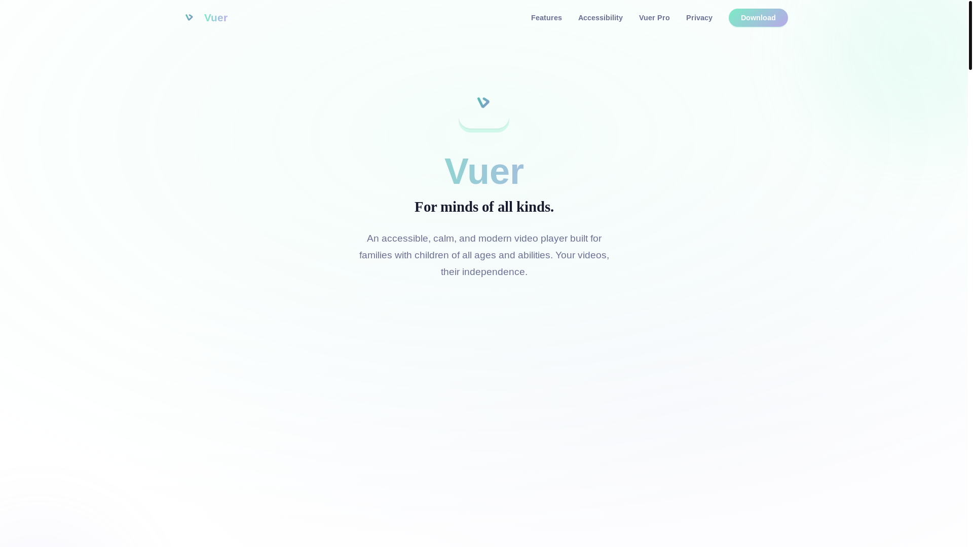 website screenshot of https://vuerapp.pages.dev/