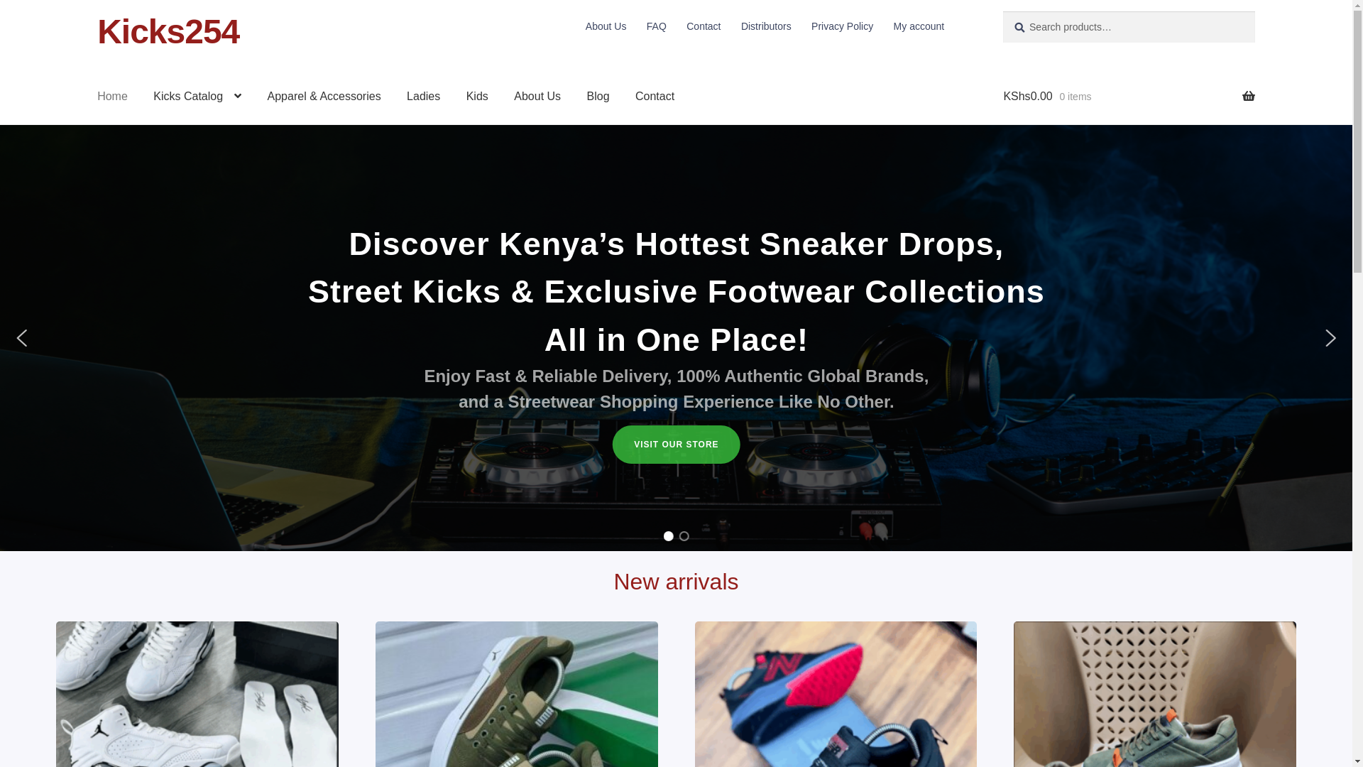 website screenshot of https://kicks254.shop/