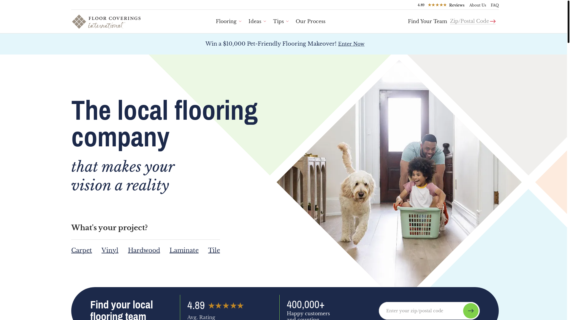 website screenshot of https://floor-coverings.com/