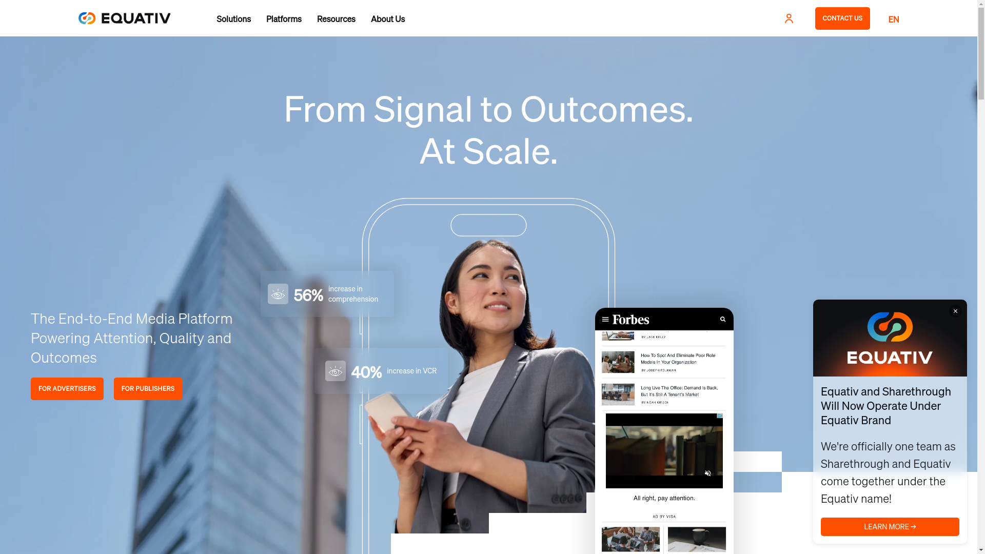 website screenshot of https://smartadserver.com