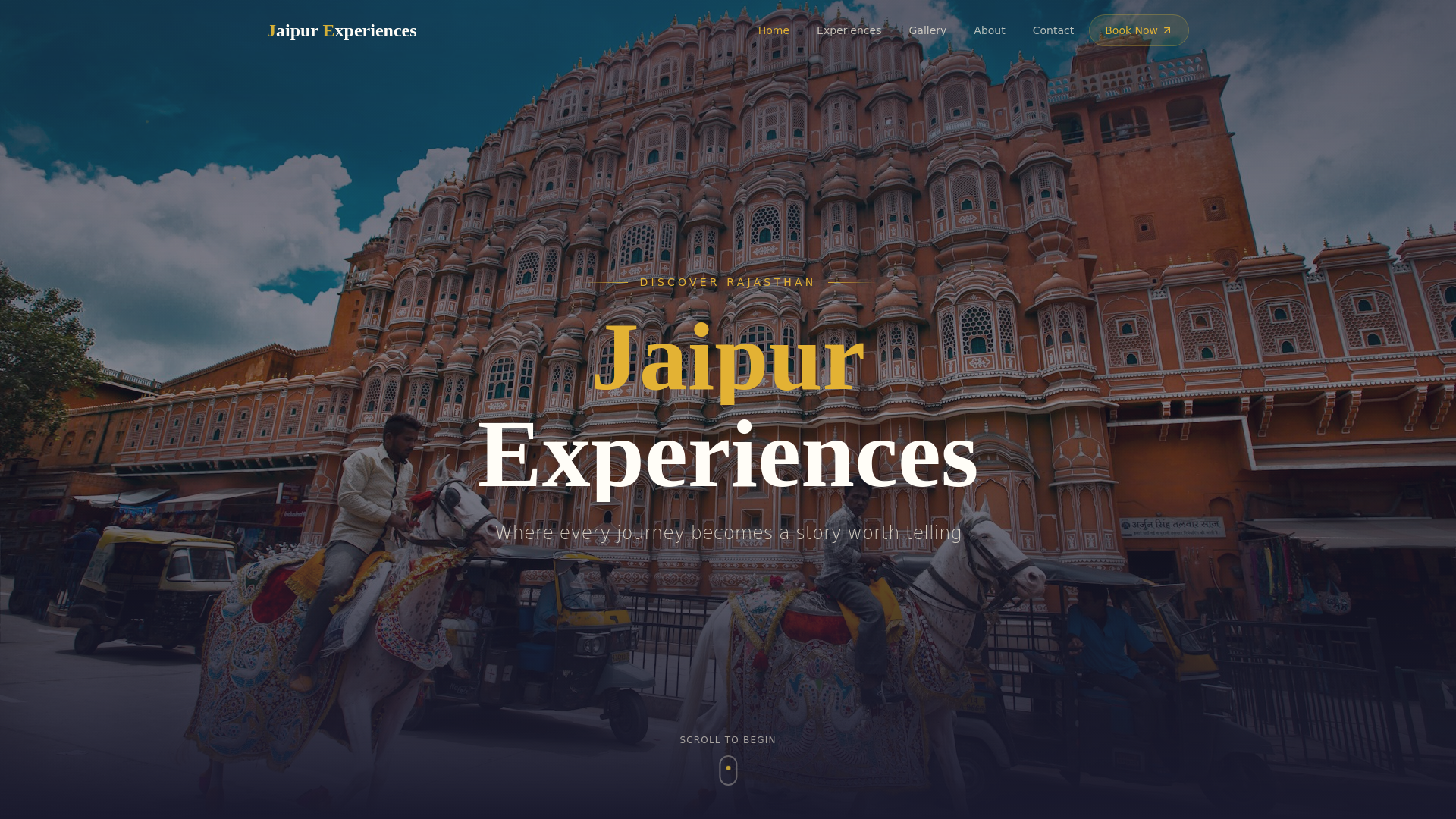website screenshot of https://jaipur-experiences-frontend.pages.dev/