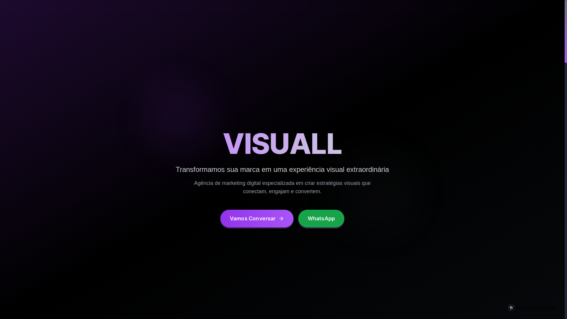website screenshot of https://visuallagencia.com.br/