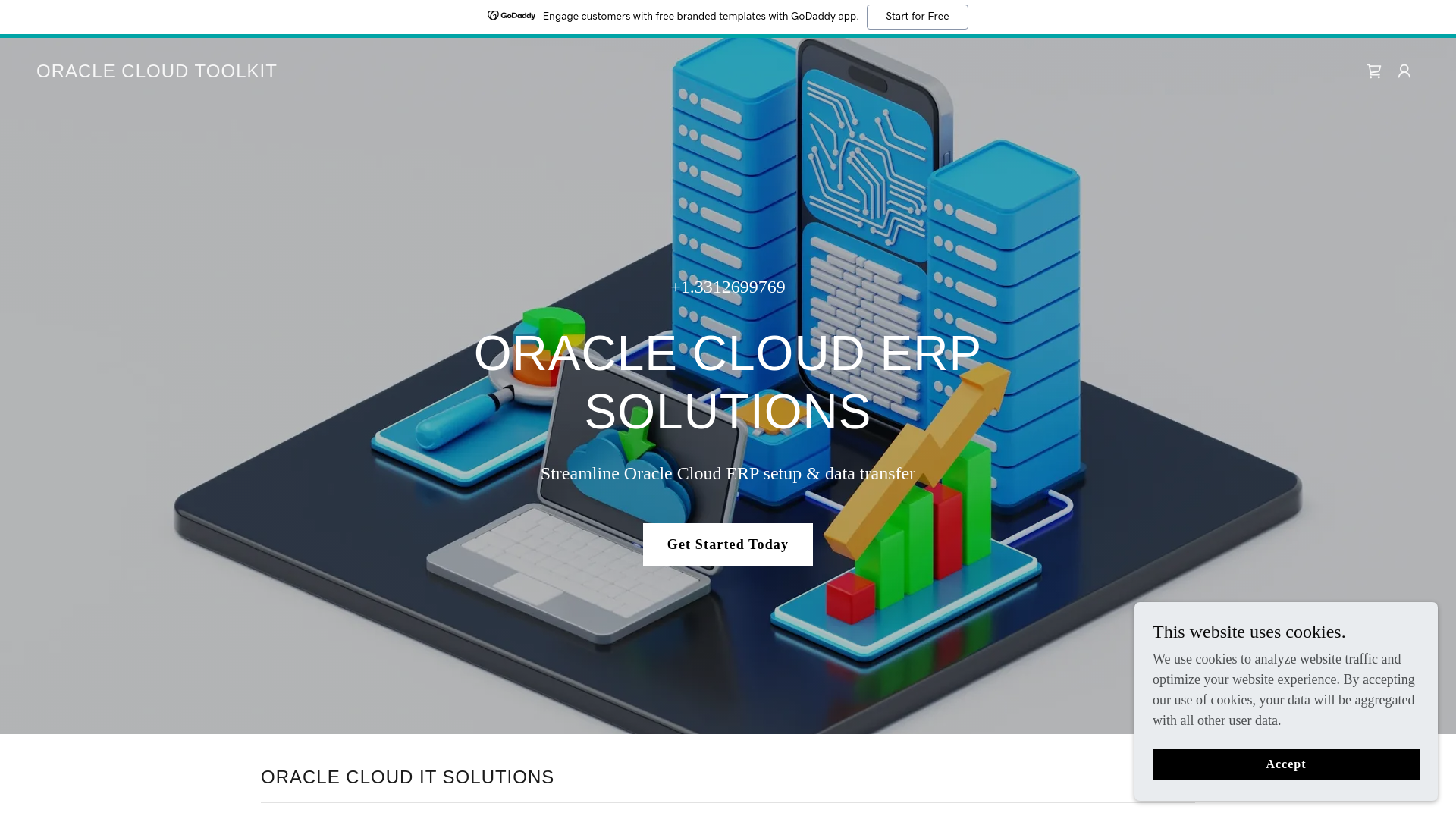 website screenshot of https://oracletoolkit.net/