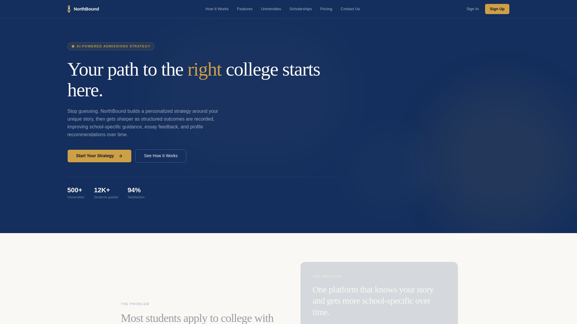website screenshot of https://northboundcollege.com/
