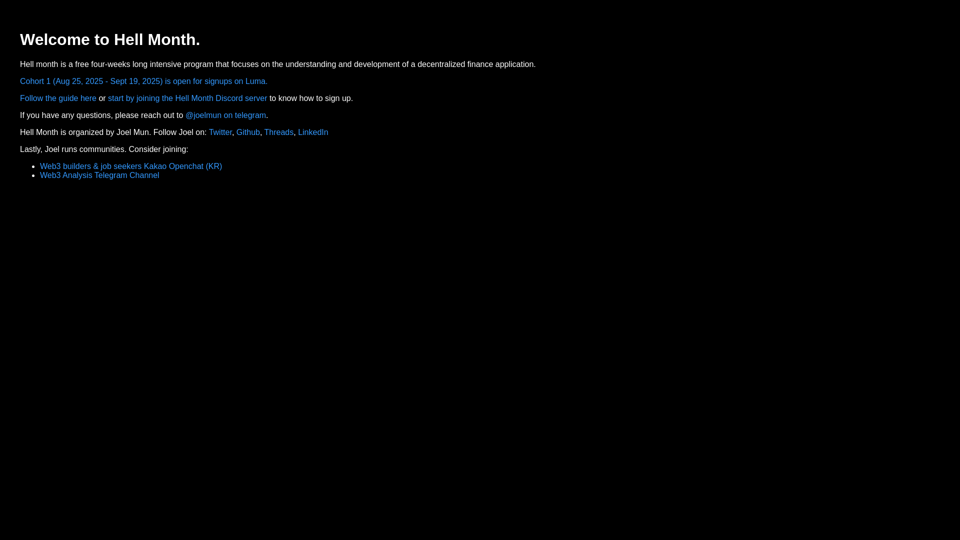 website screenshot of https://hellmonth.pages.dev/
