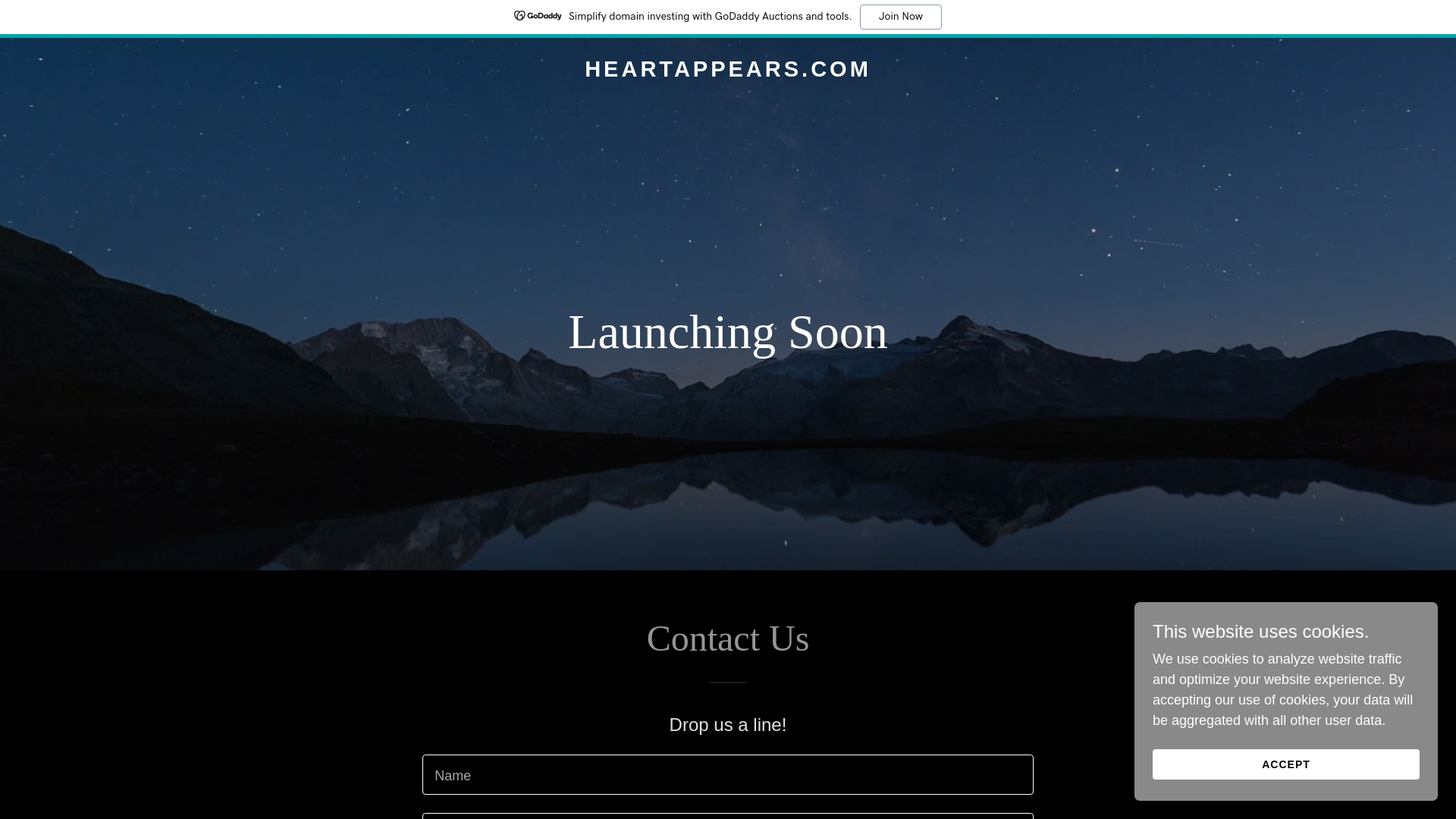 website screenshot of https://heartappears.com/